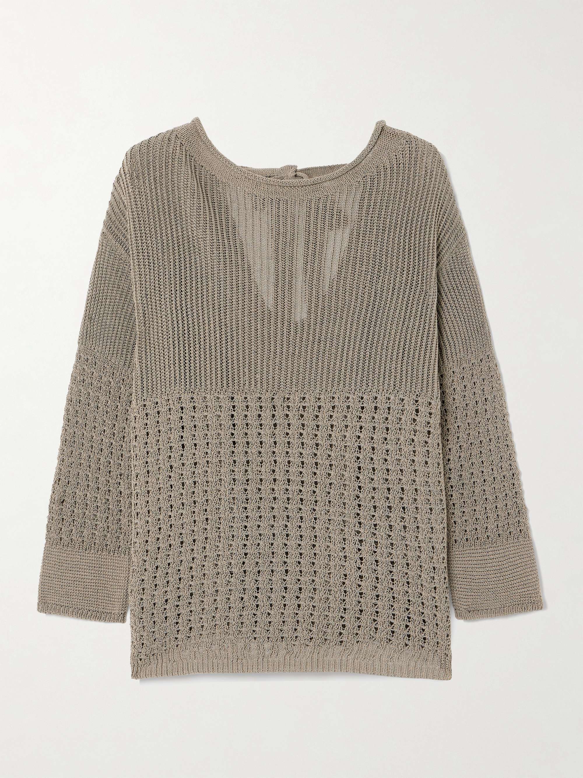 Paggi crocheted cotton-blend sweater view