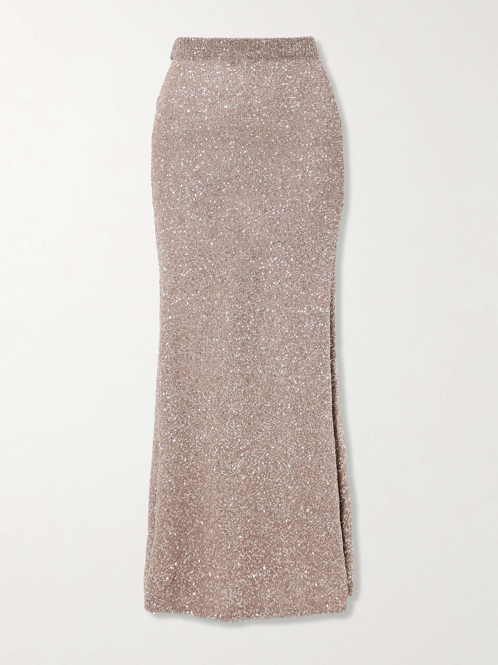 Sequined knitted maxi skirt view
