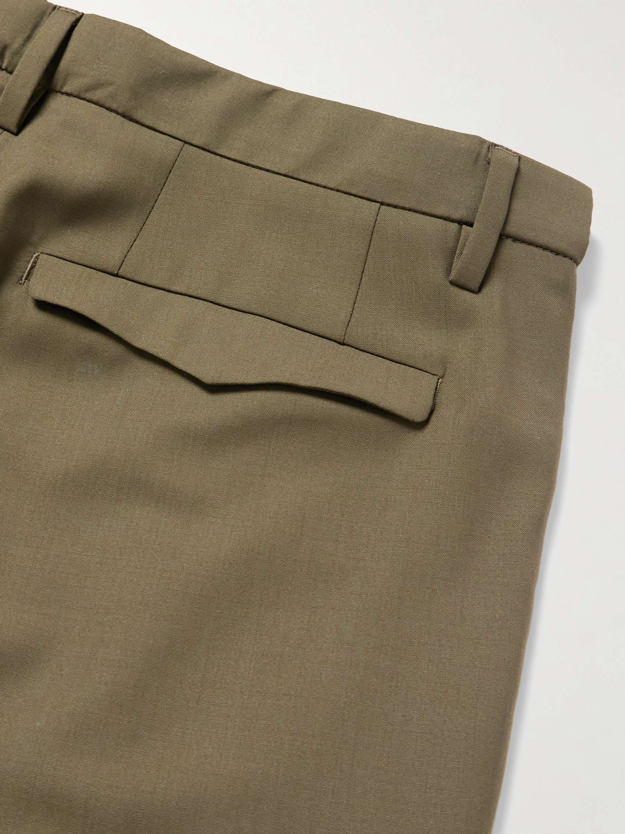 Masco Slim-Fit Straight-Leg Pleated Virgin Wool Trousers view