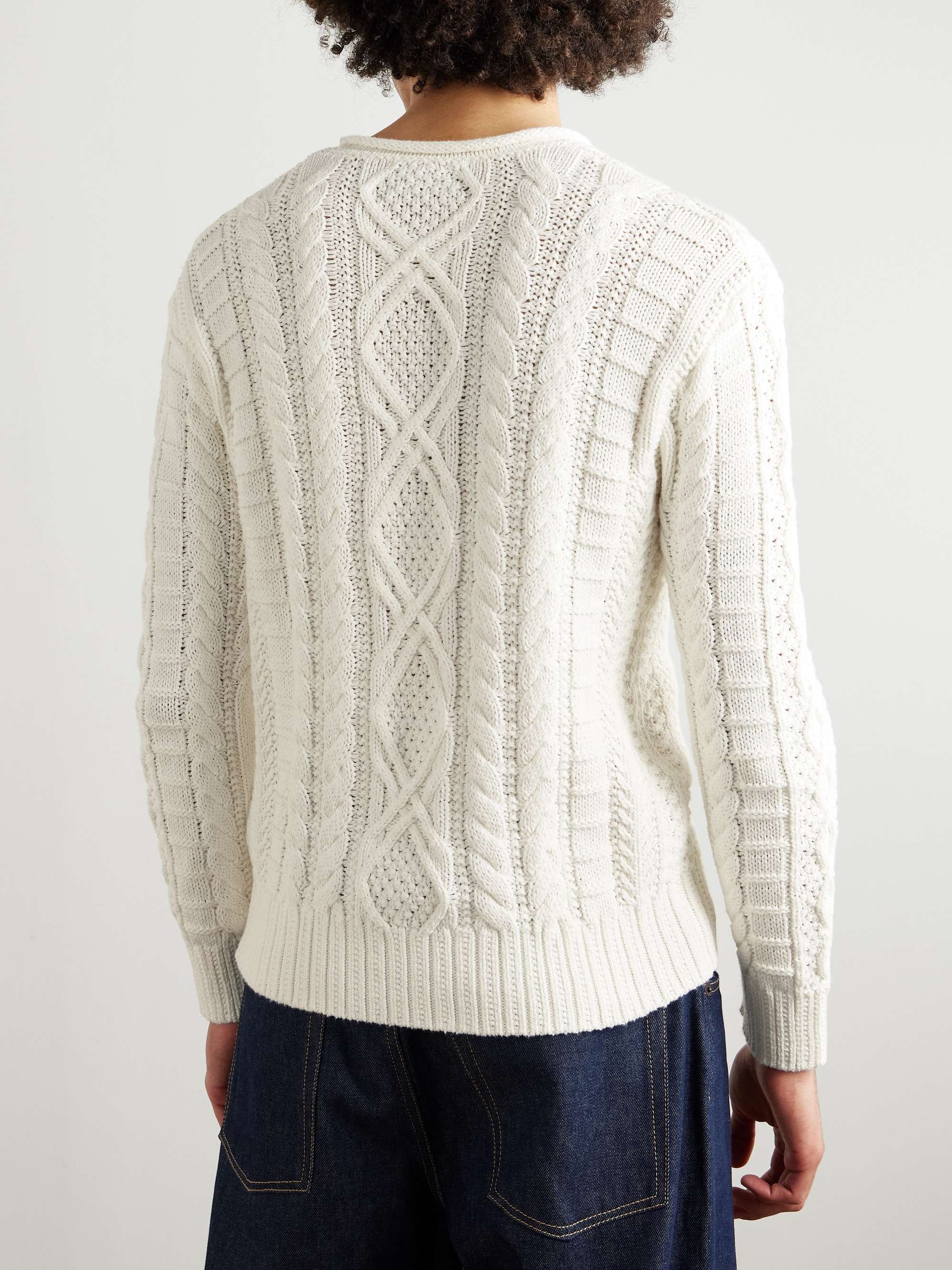 Cable-Knit Cotton Sweater view