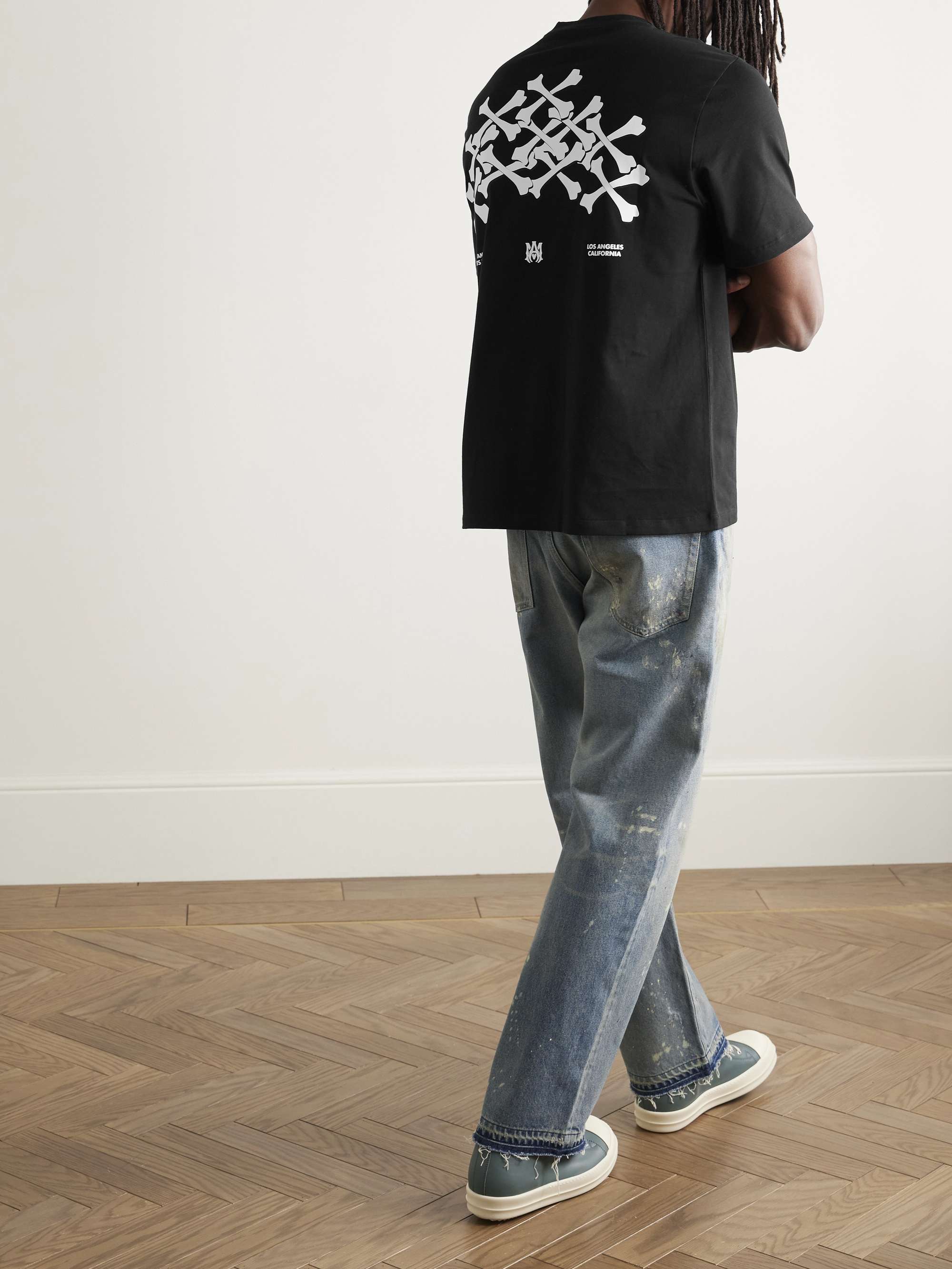 Bones Stacked Logo-Print Cotton-Jersey T-Shirt view