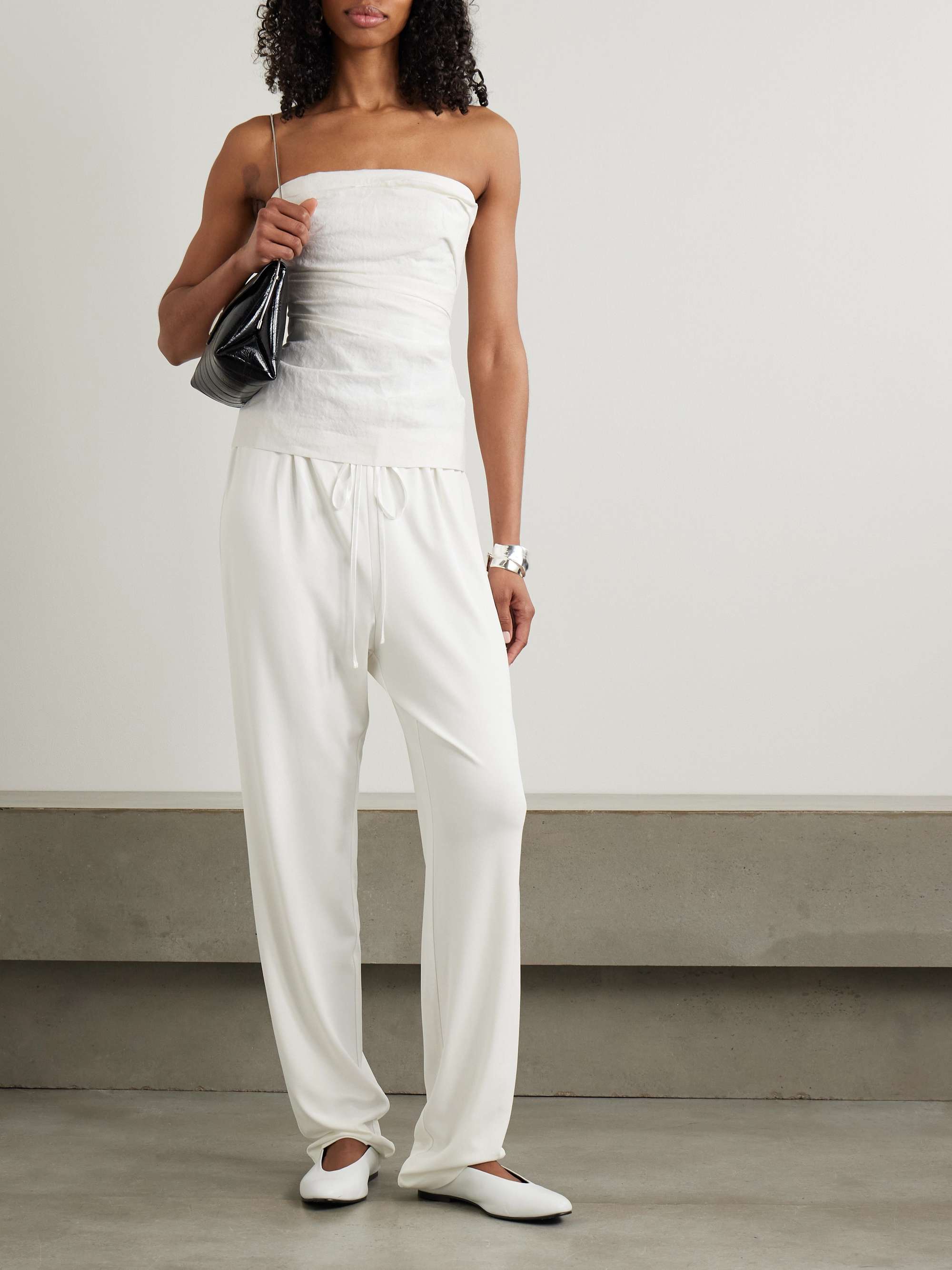 Izel linen bandeau top view