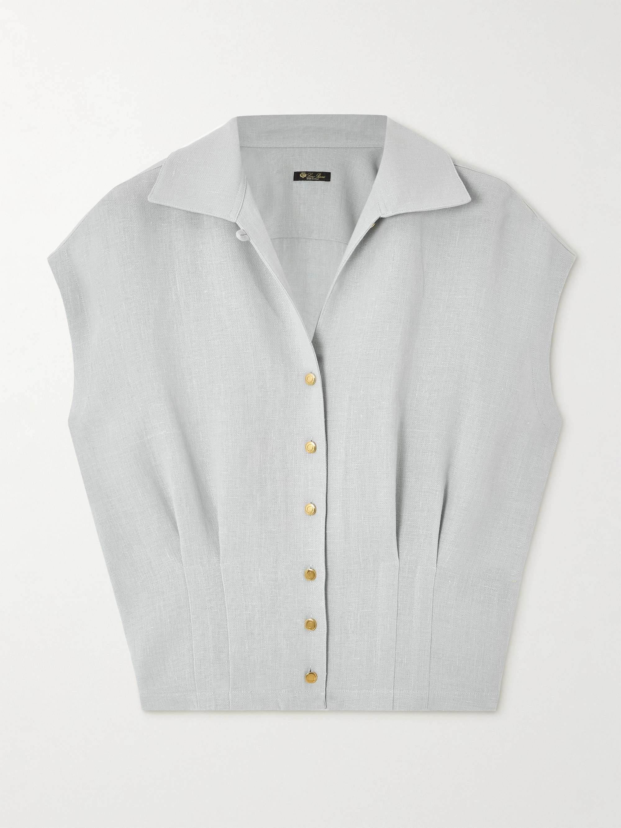 Evangeline pleated linen shirt view