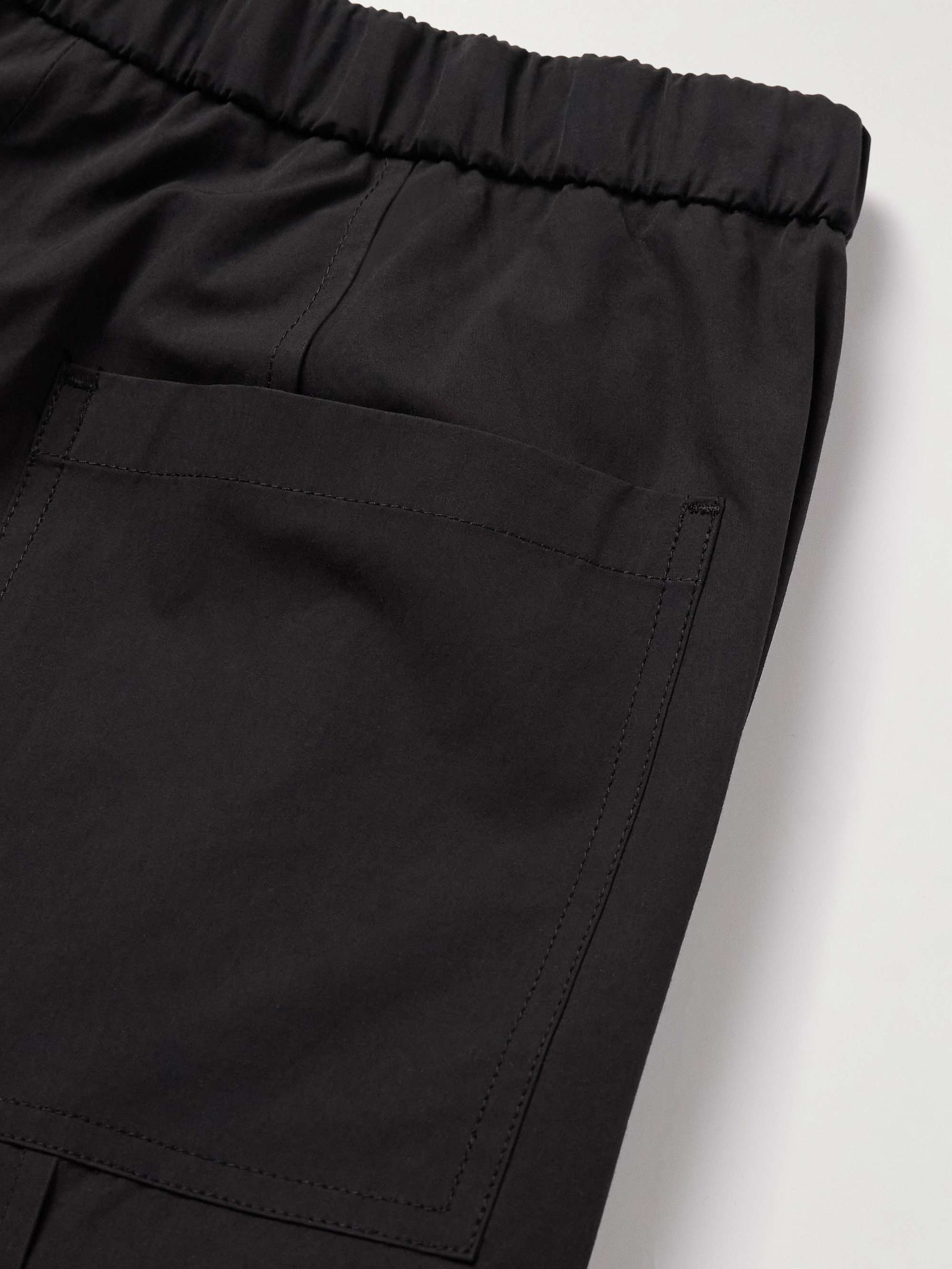 Straight-Leg Belted Pleated Poplin Trousers view