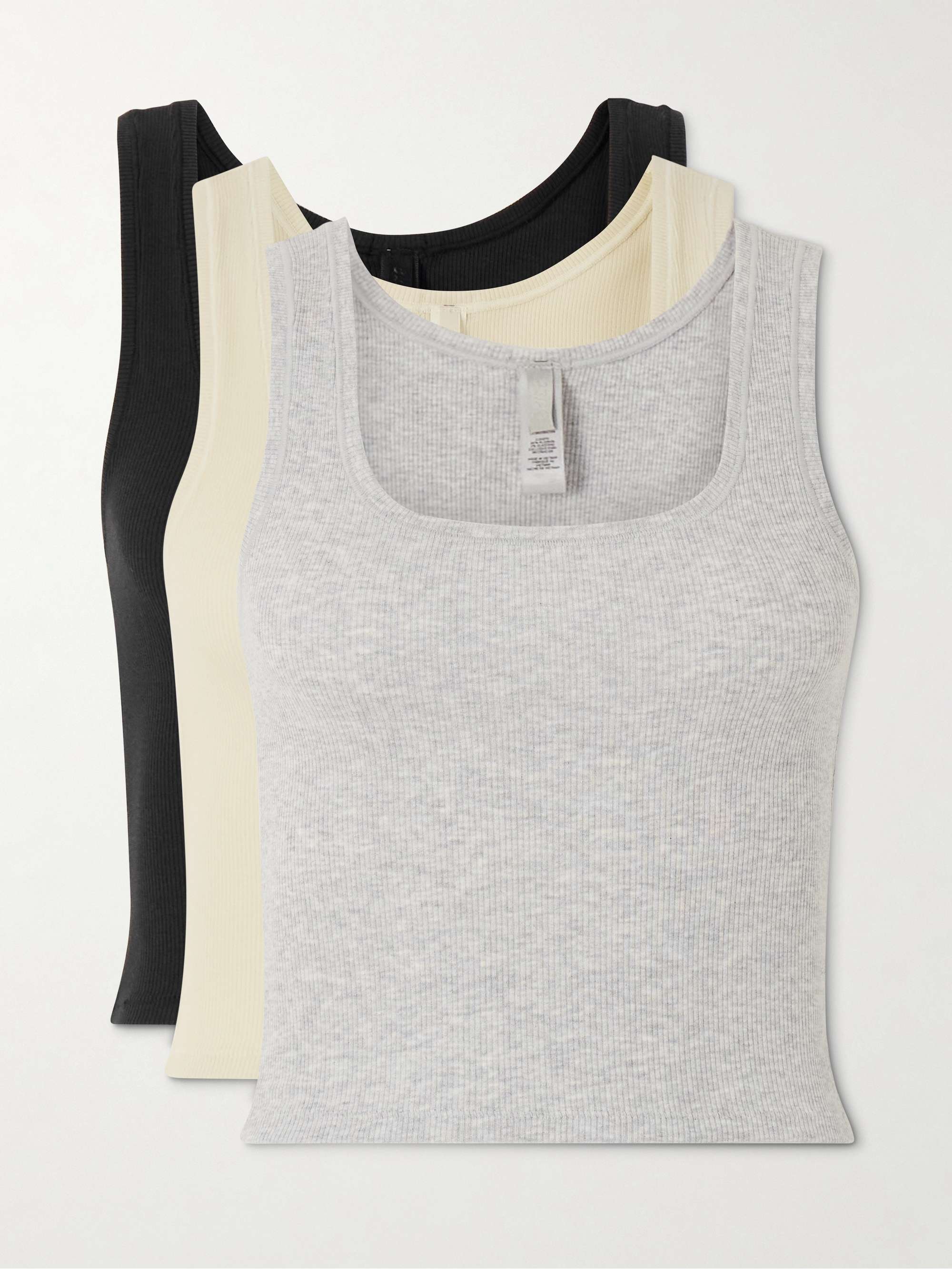 Cotton Rib Tank 3-Pack view