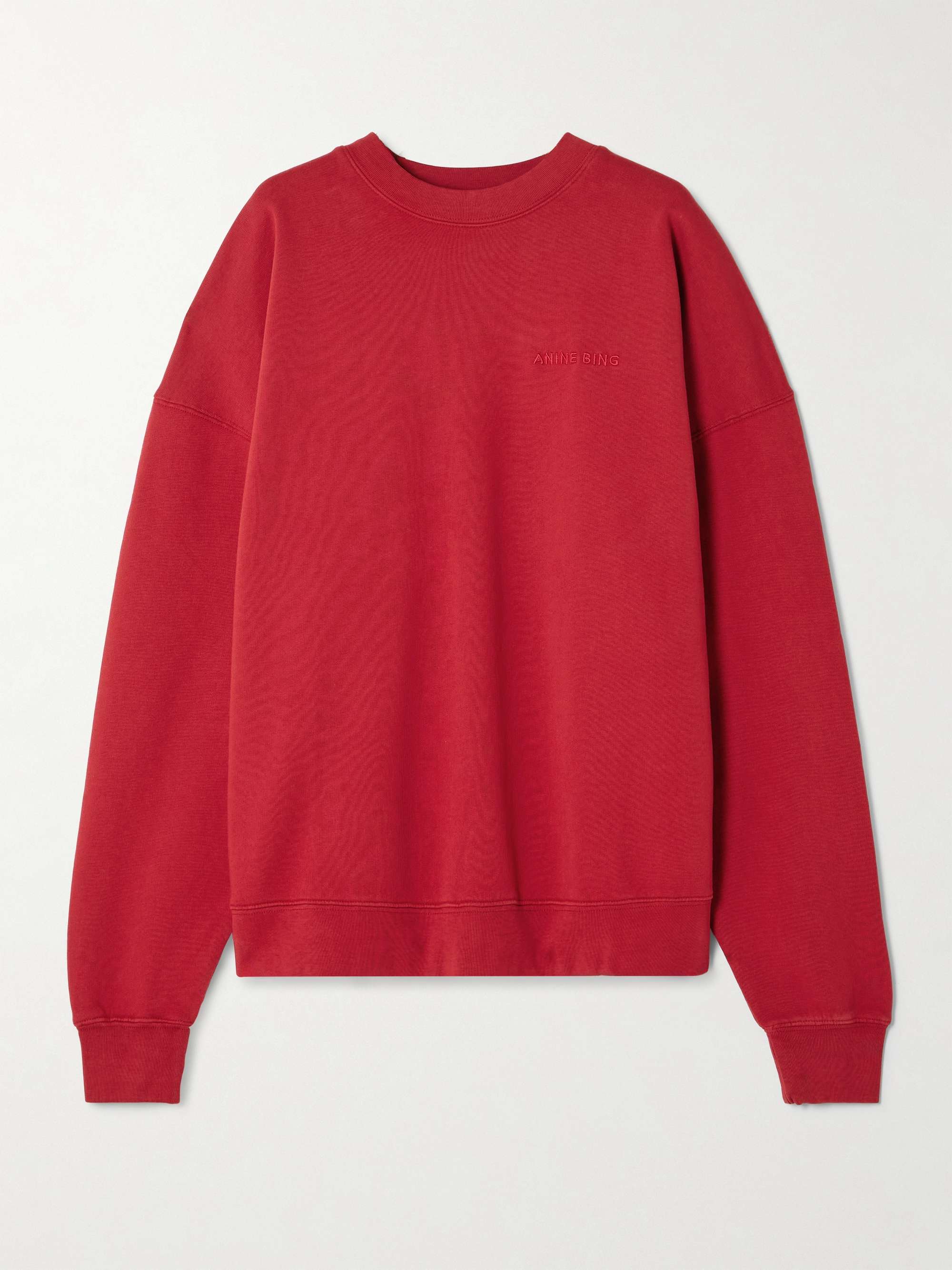 Miles oversized embroidered cotton-jersey sweatshirt view