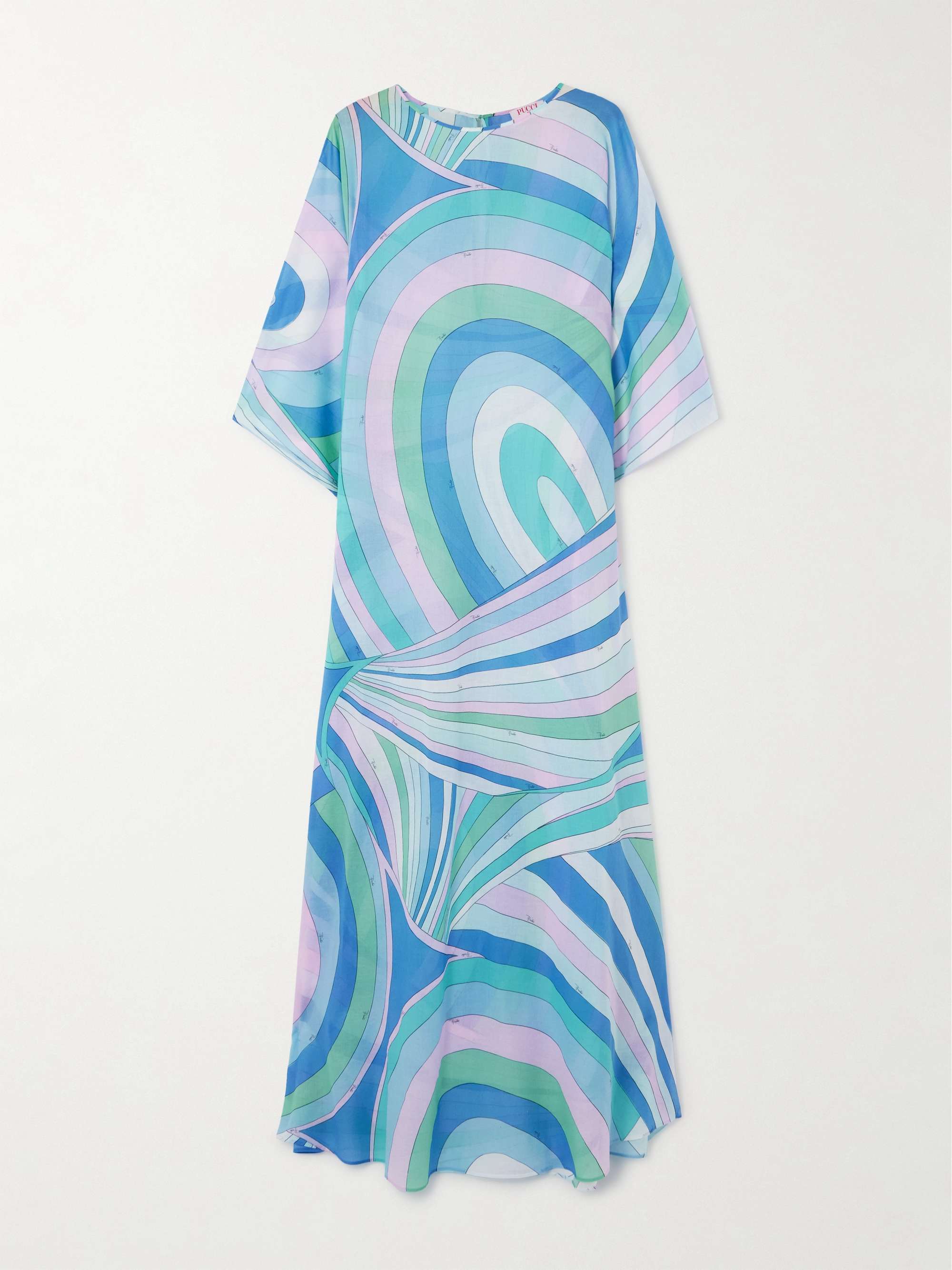 Printed cotton-muslin kaftan view