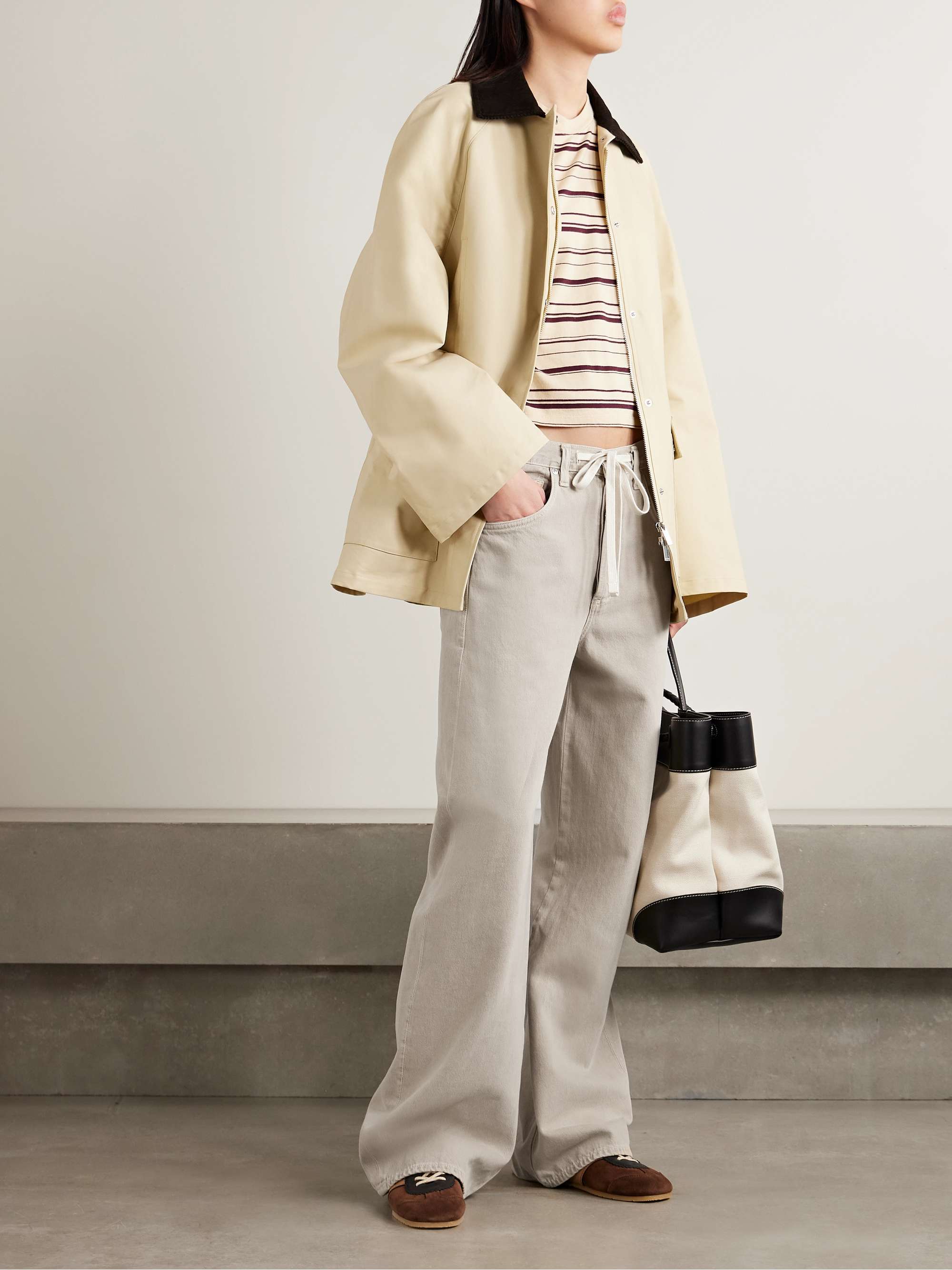 Brynn Drawstring mid-rise wide-leg jeans view