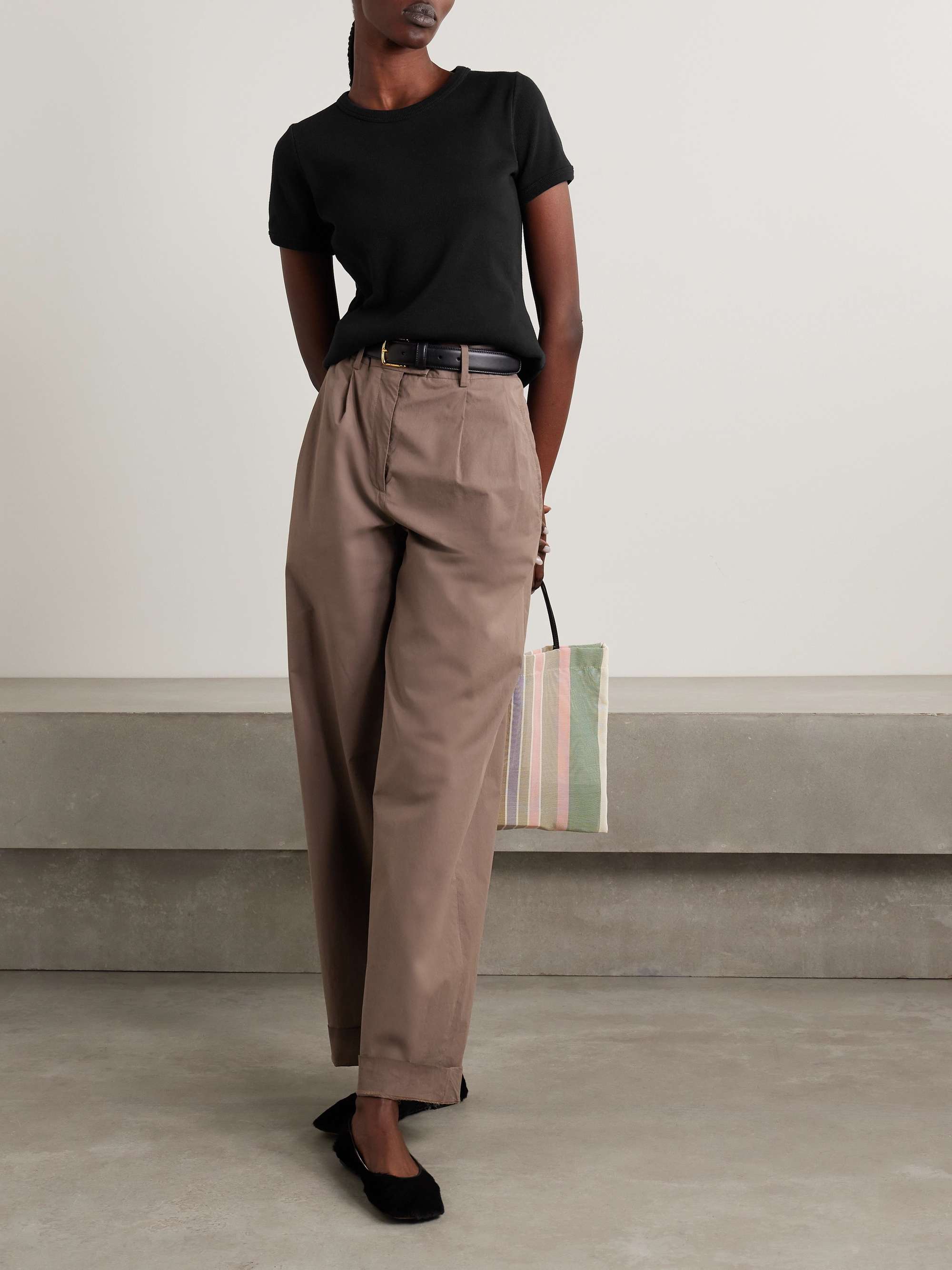Torya ribbed cotton-jersey T-shirt view
