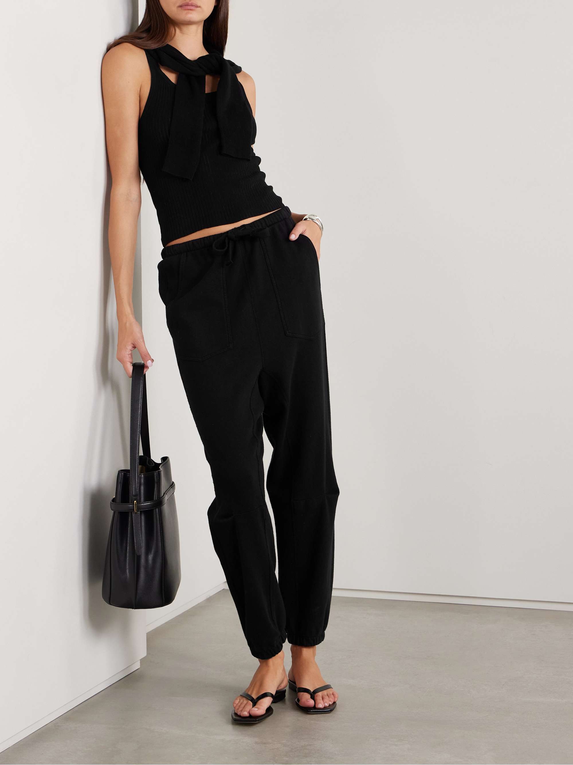 Dulce cotton-jersey track pants view