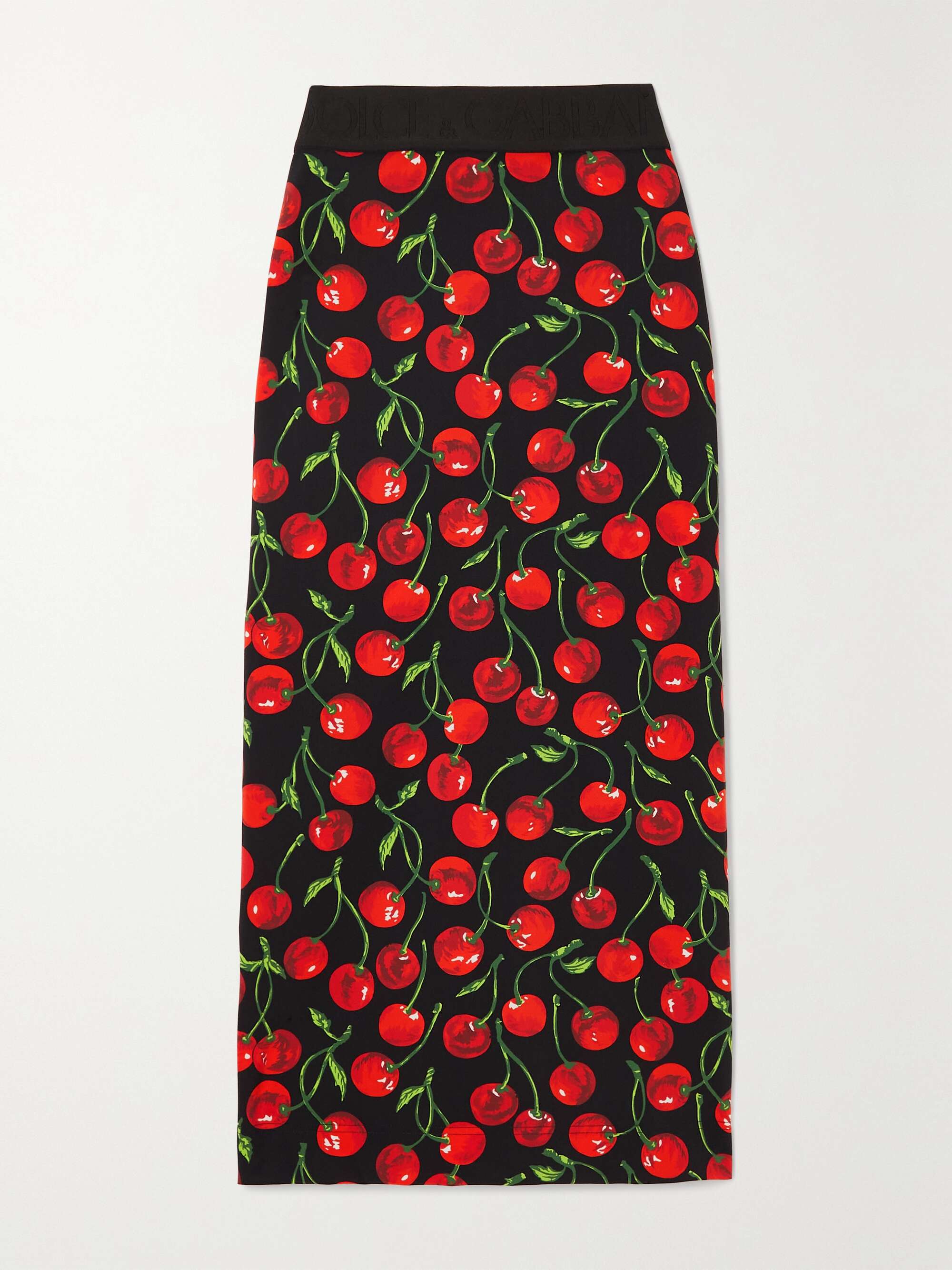 Printed stretch-jersey skirt view