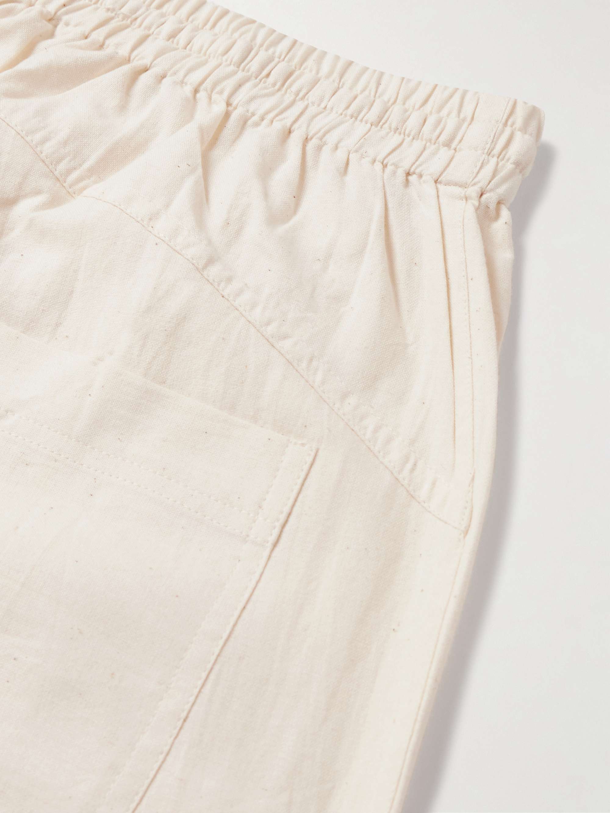 Roy Straight-Leg Cotton-Khadi Drawstring Trousers view