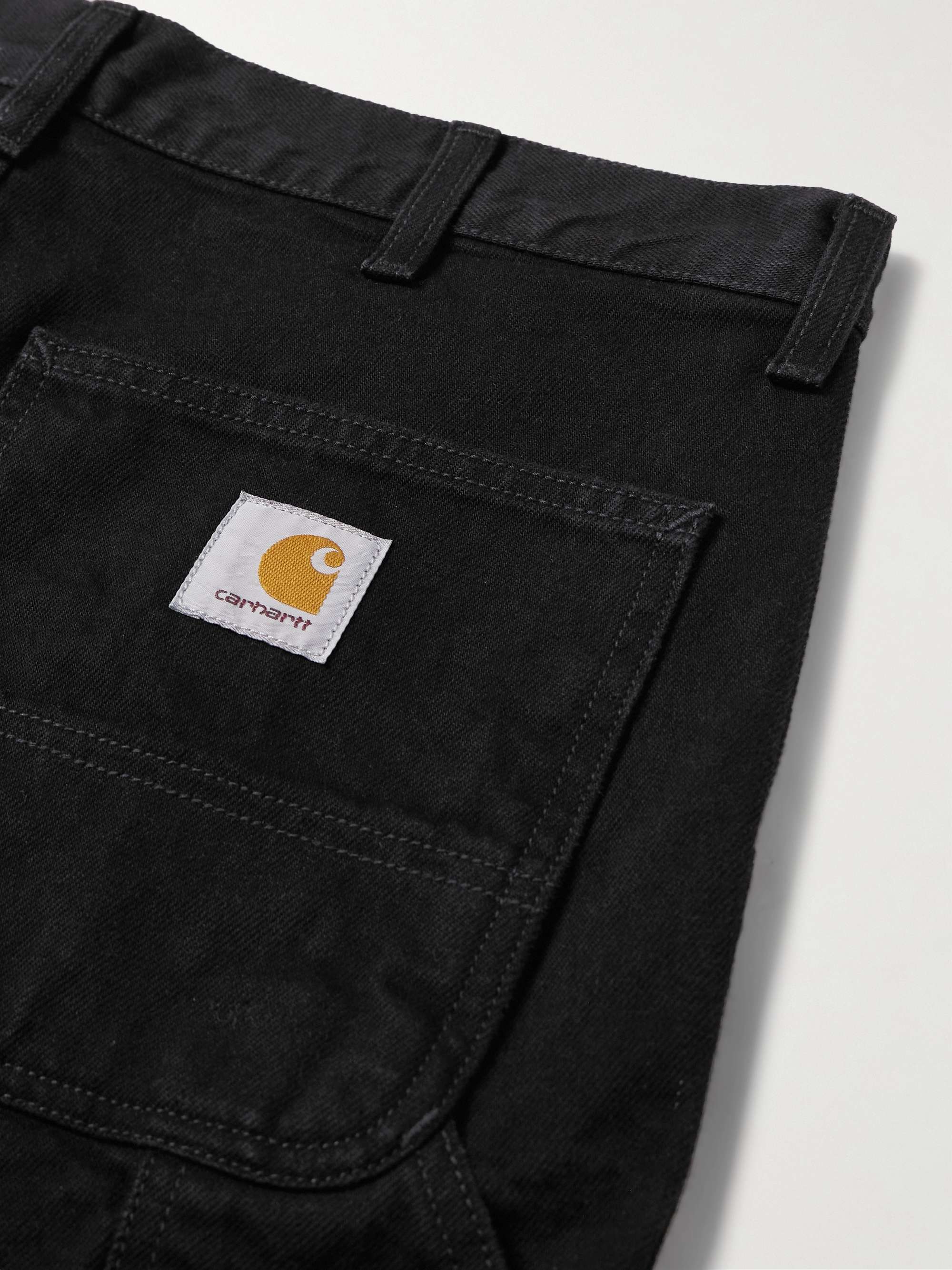 Single Knee Straight-Leg Logo-Appliquéd Jeans view