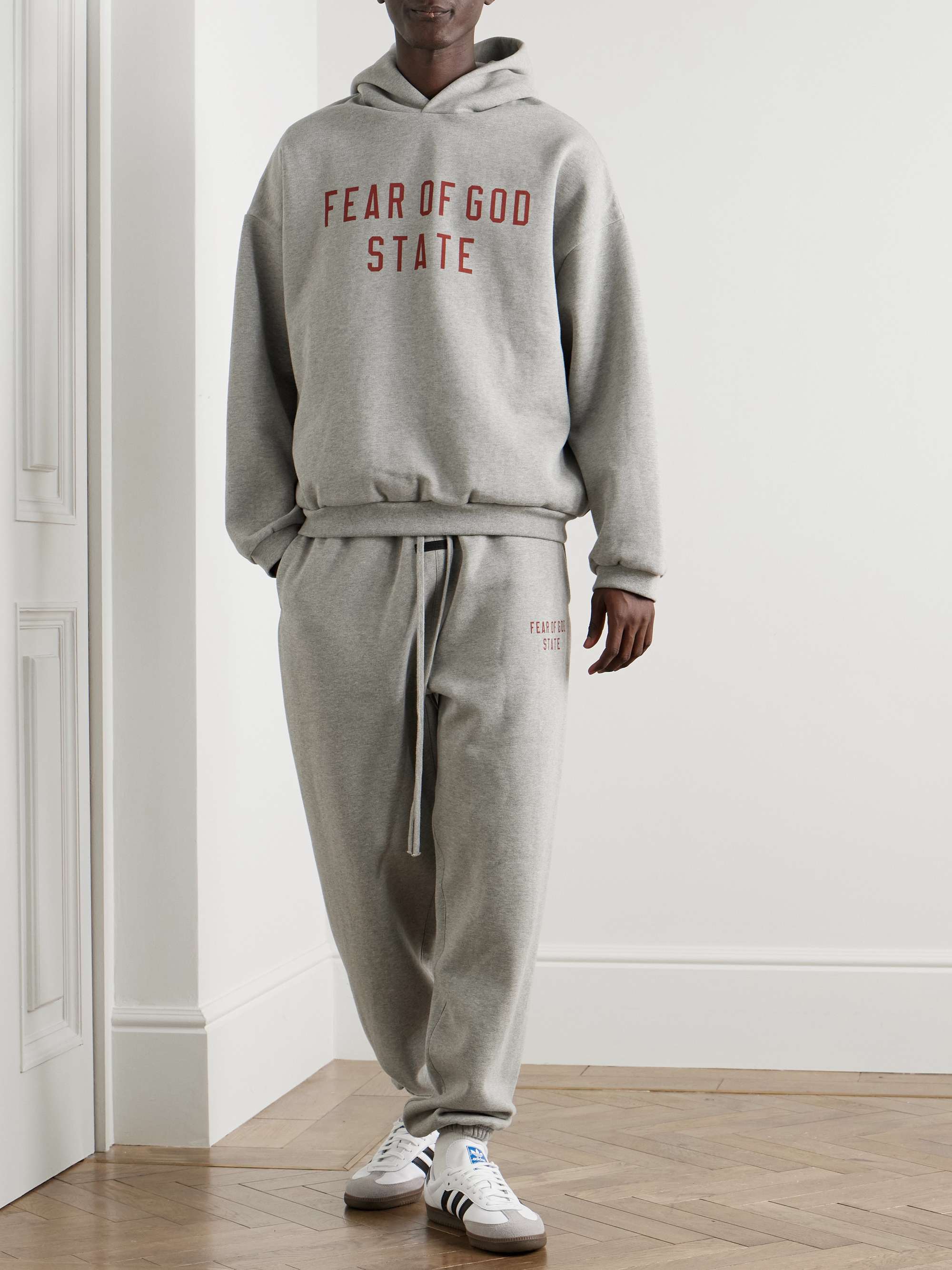 Oversized Logo-Print Cotton-Blend Jersey Hoodie view