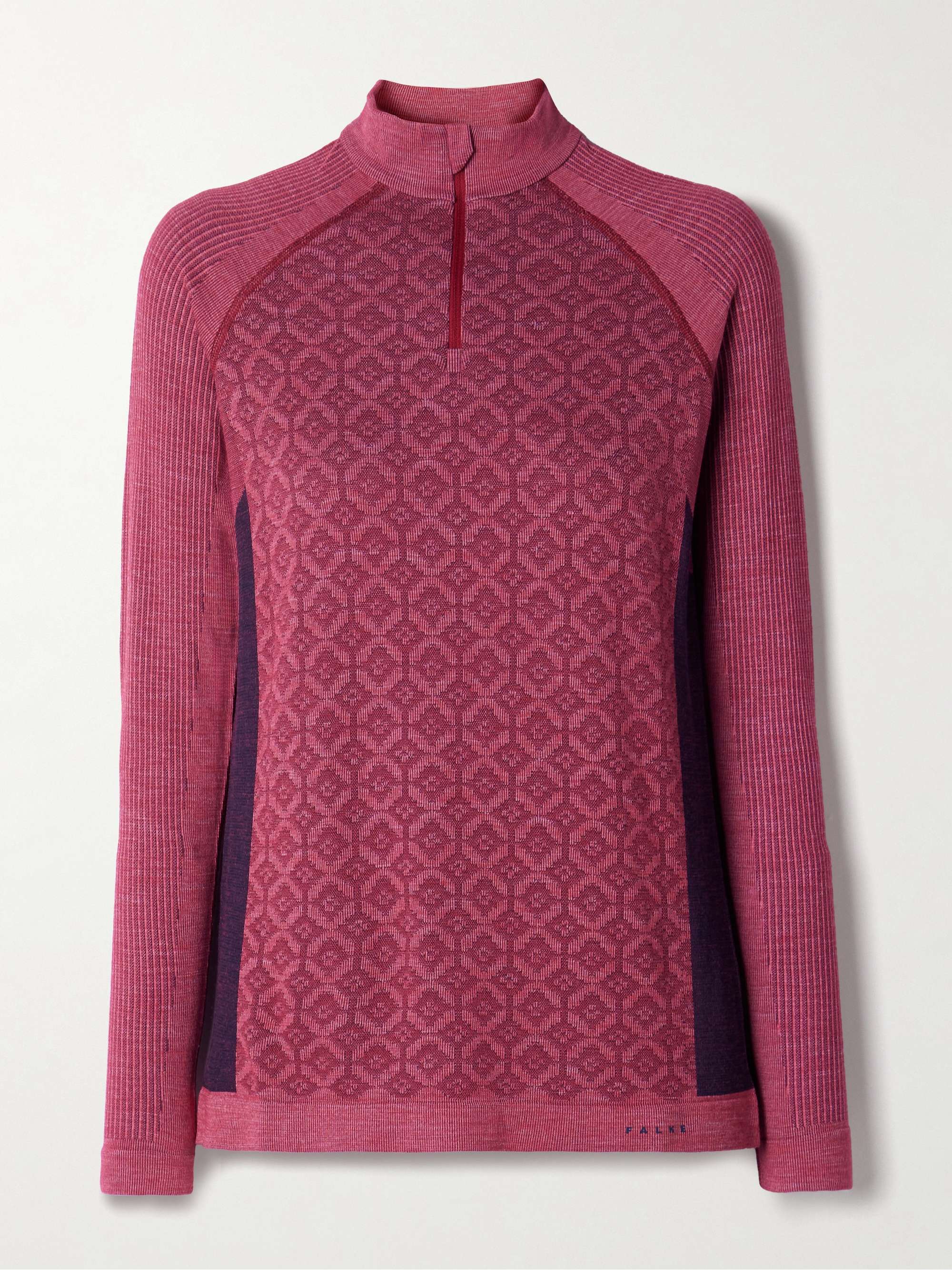 Jacquard-knit top view