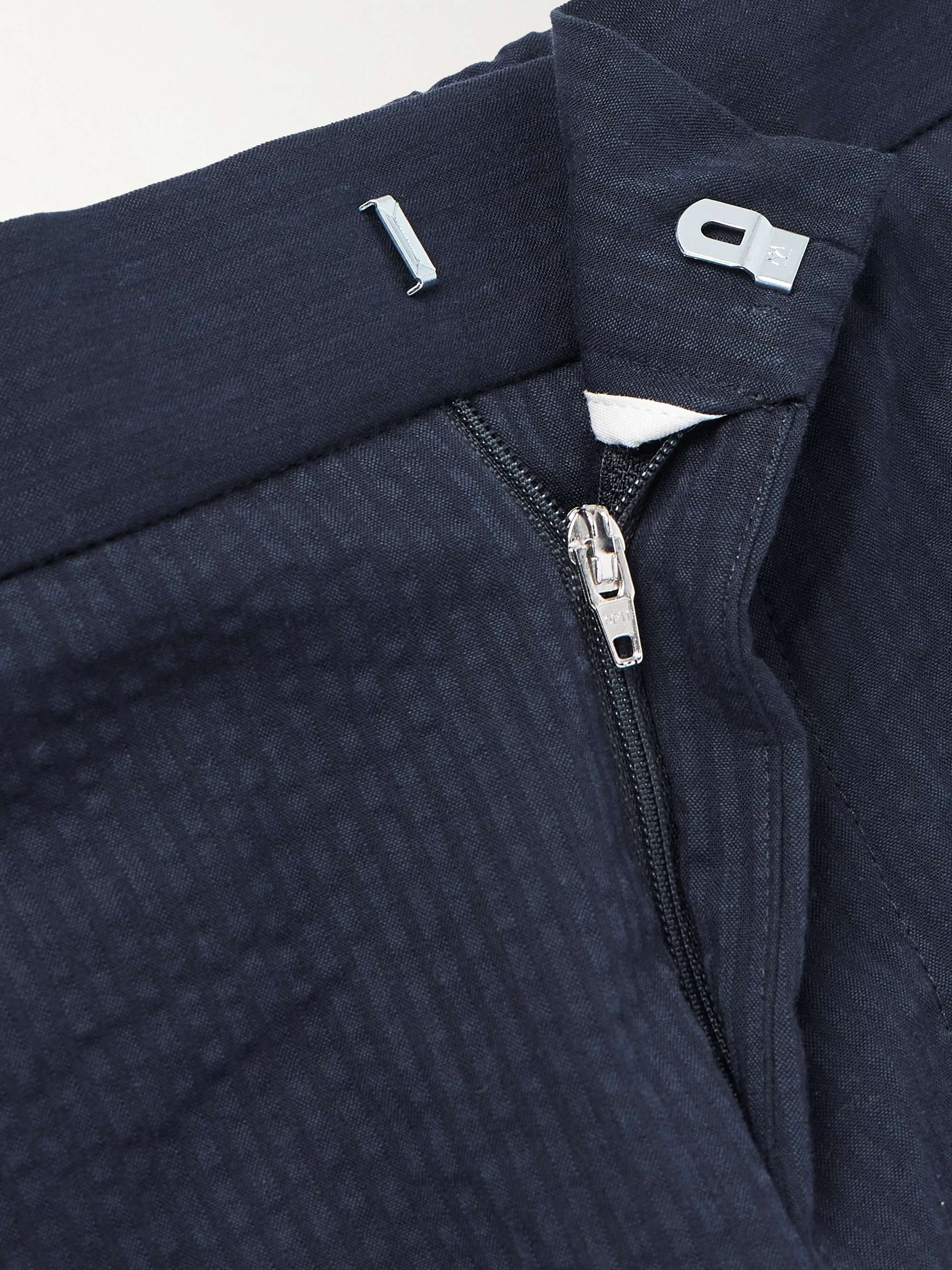 Joseph Tapered Cotton-Seersucker Suit Trousers view