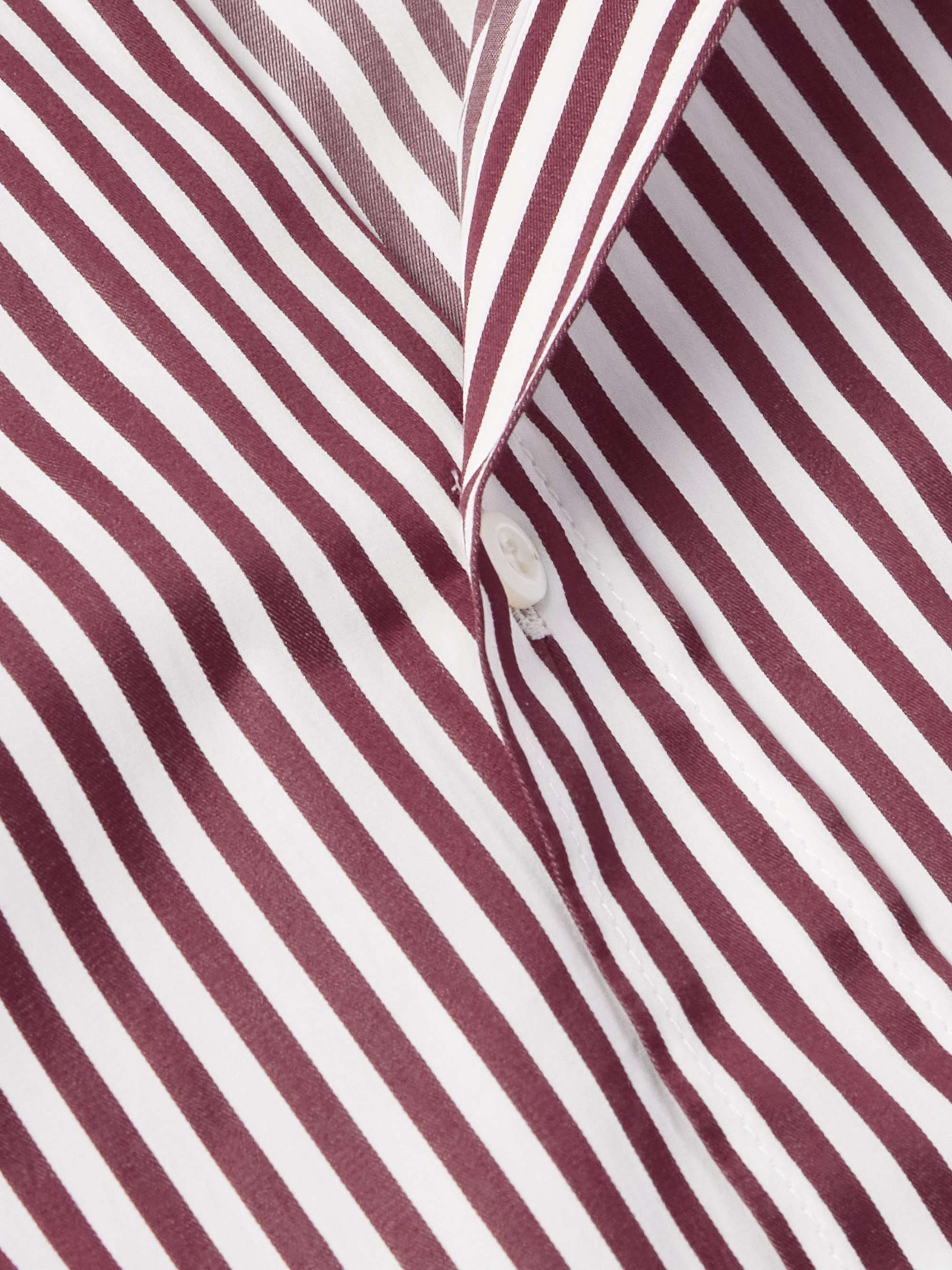 Button-Down Collar Striped Cotton-Poplin Shirt view