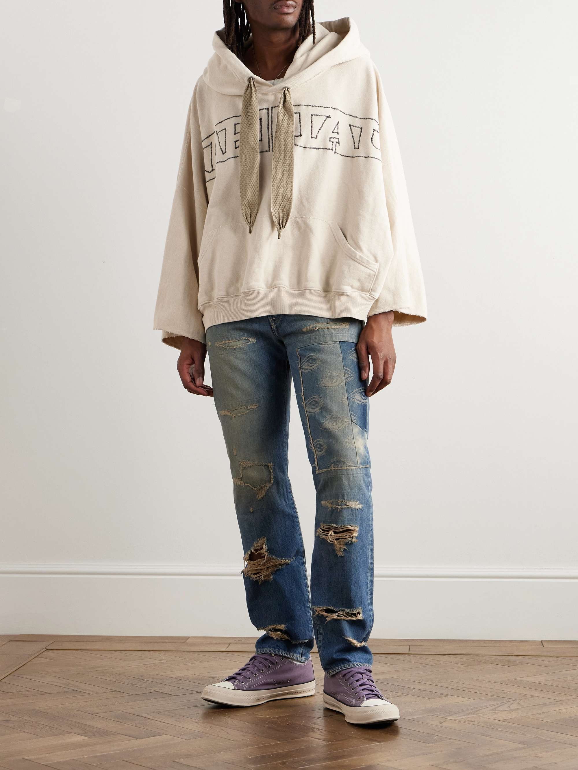 Monkey CISCO Speakeasy Slim-Fit Distressed Denim Jeans view