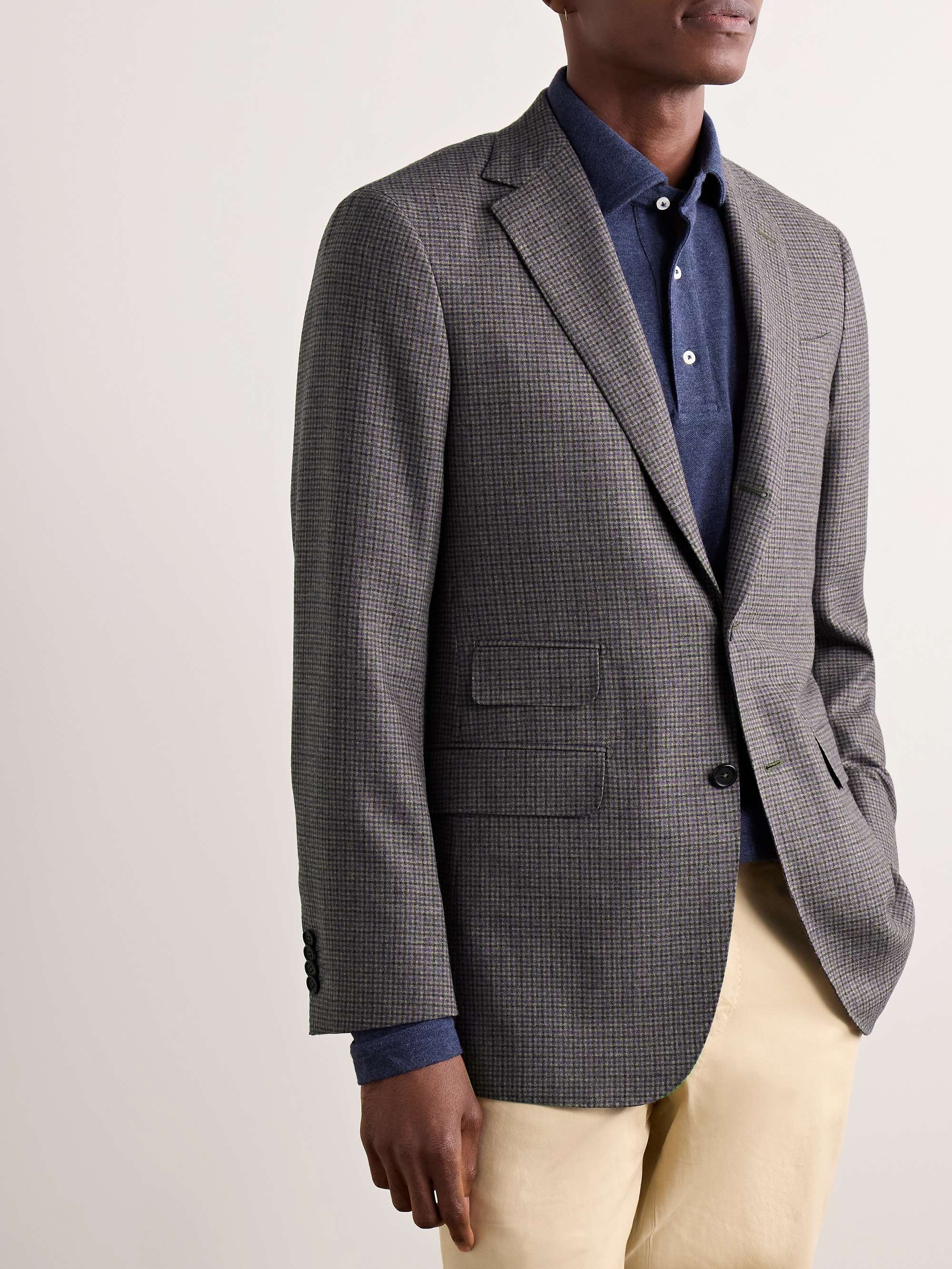 Virgil No.2 Slim-Fit Checked Wool Hopsack Blazer view