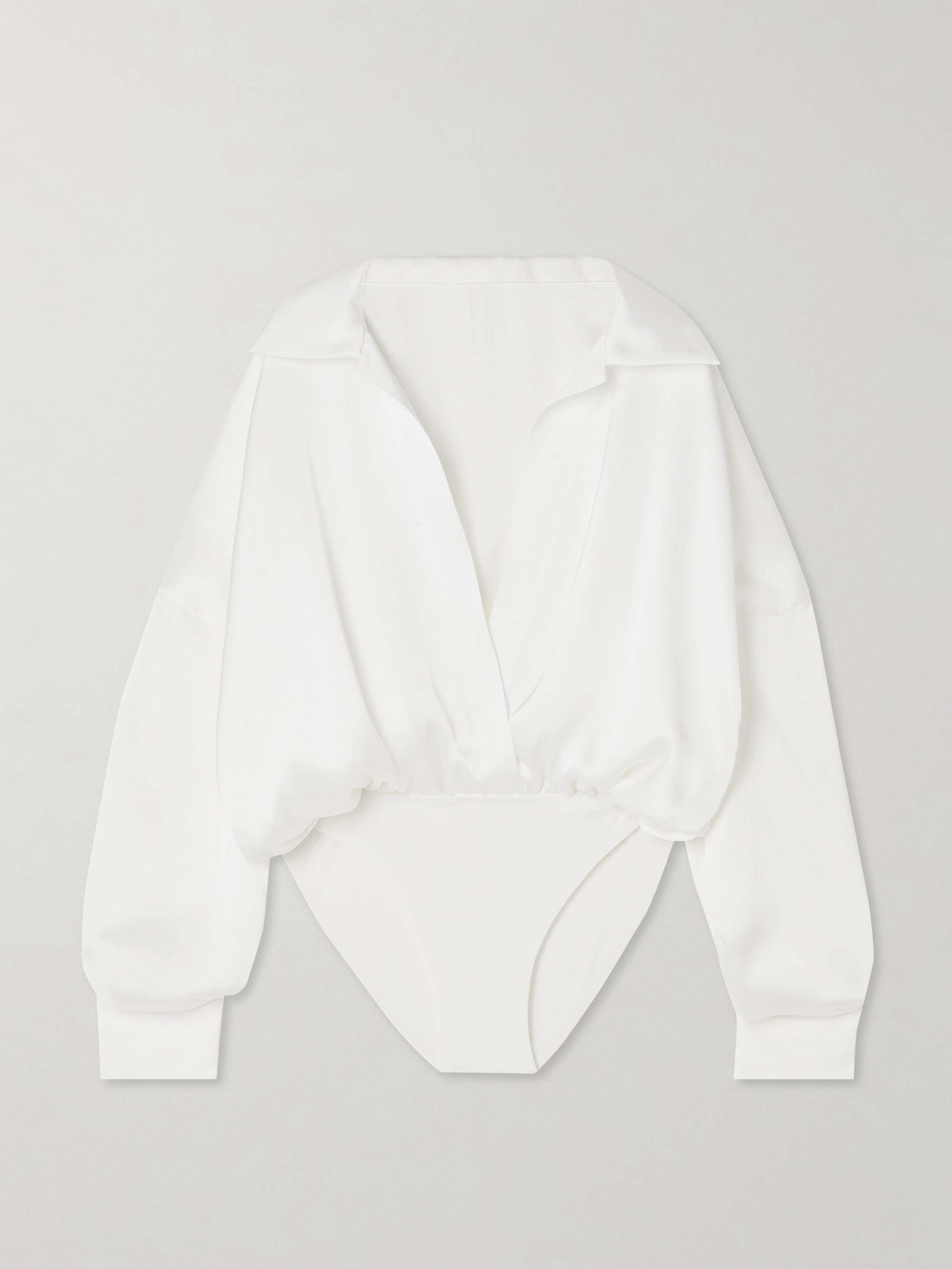 Super satin and stretch-jersey bodysuit view