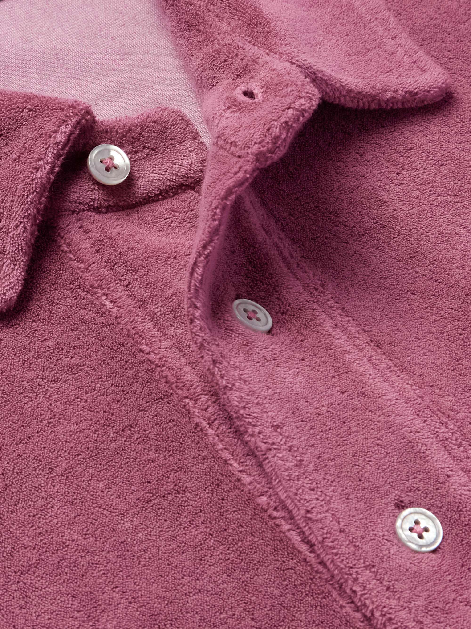 Cotton-Blend Terry Polo Shirt view