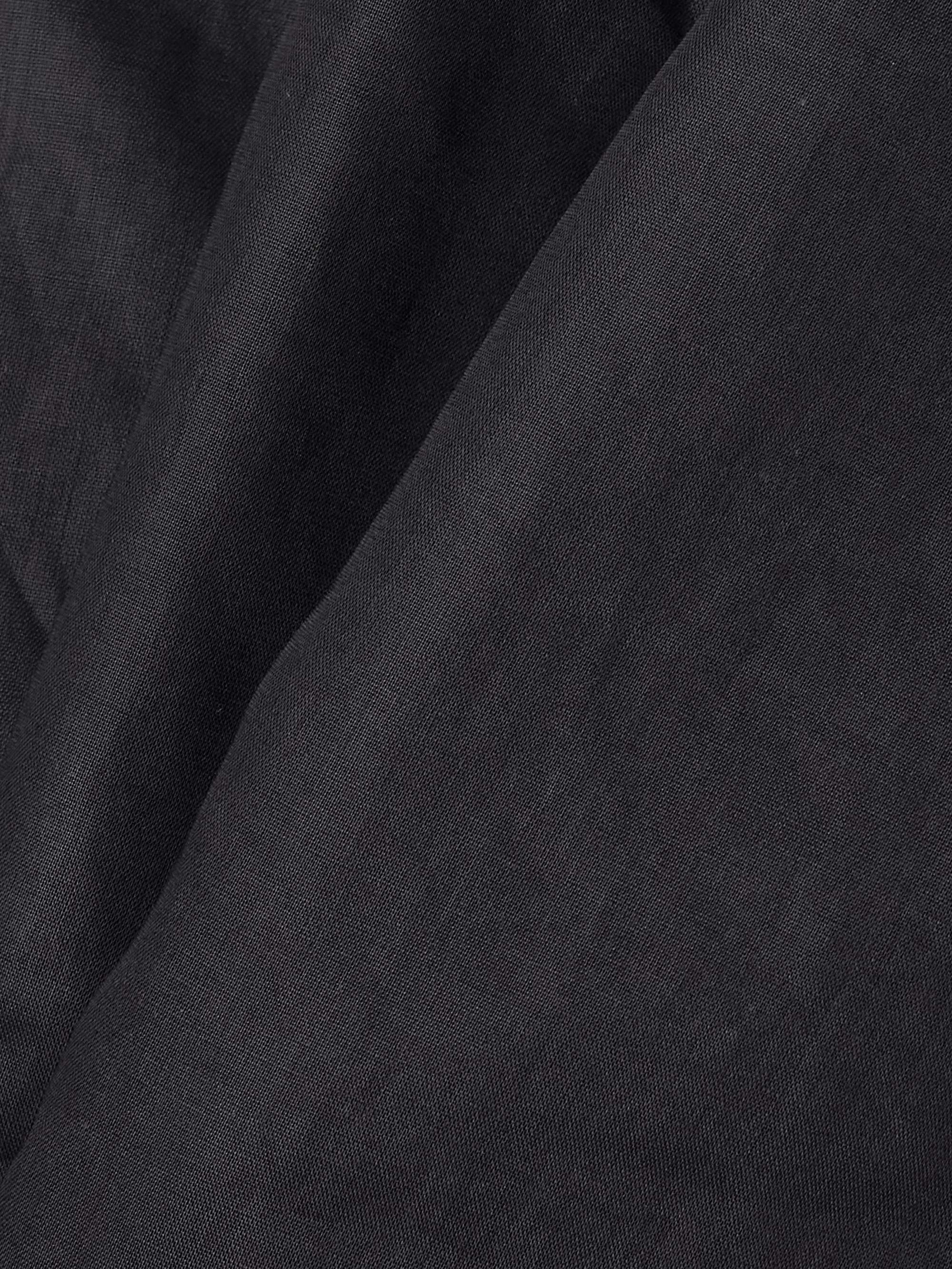 Oversized organza-trimmed cotton-poplin top view