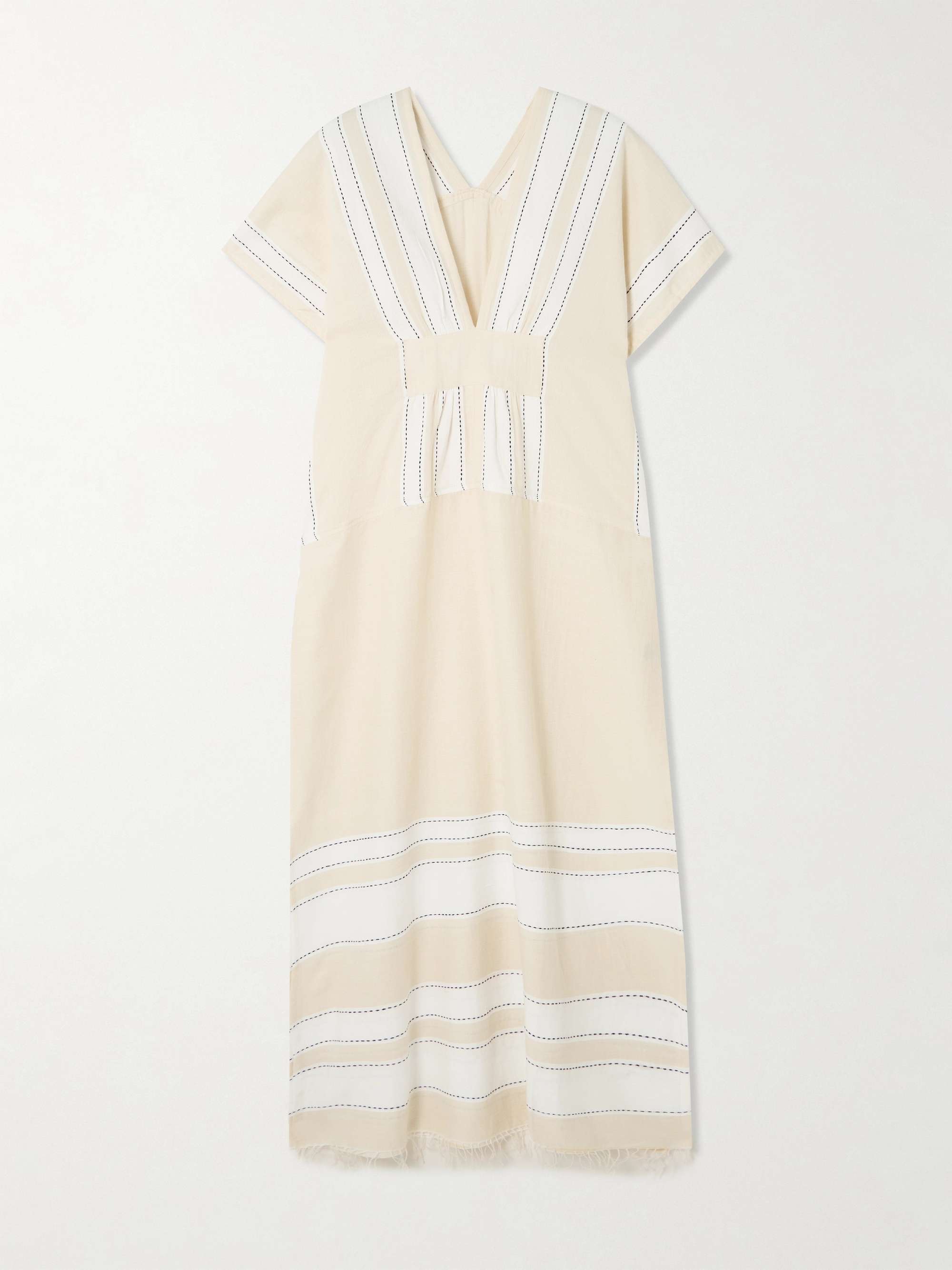 Gasira striped cotton-blend maxi dress view