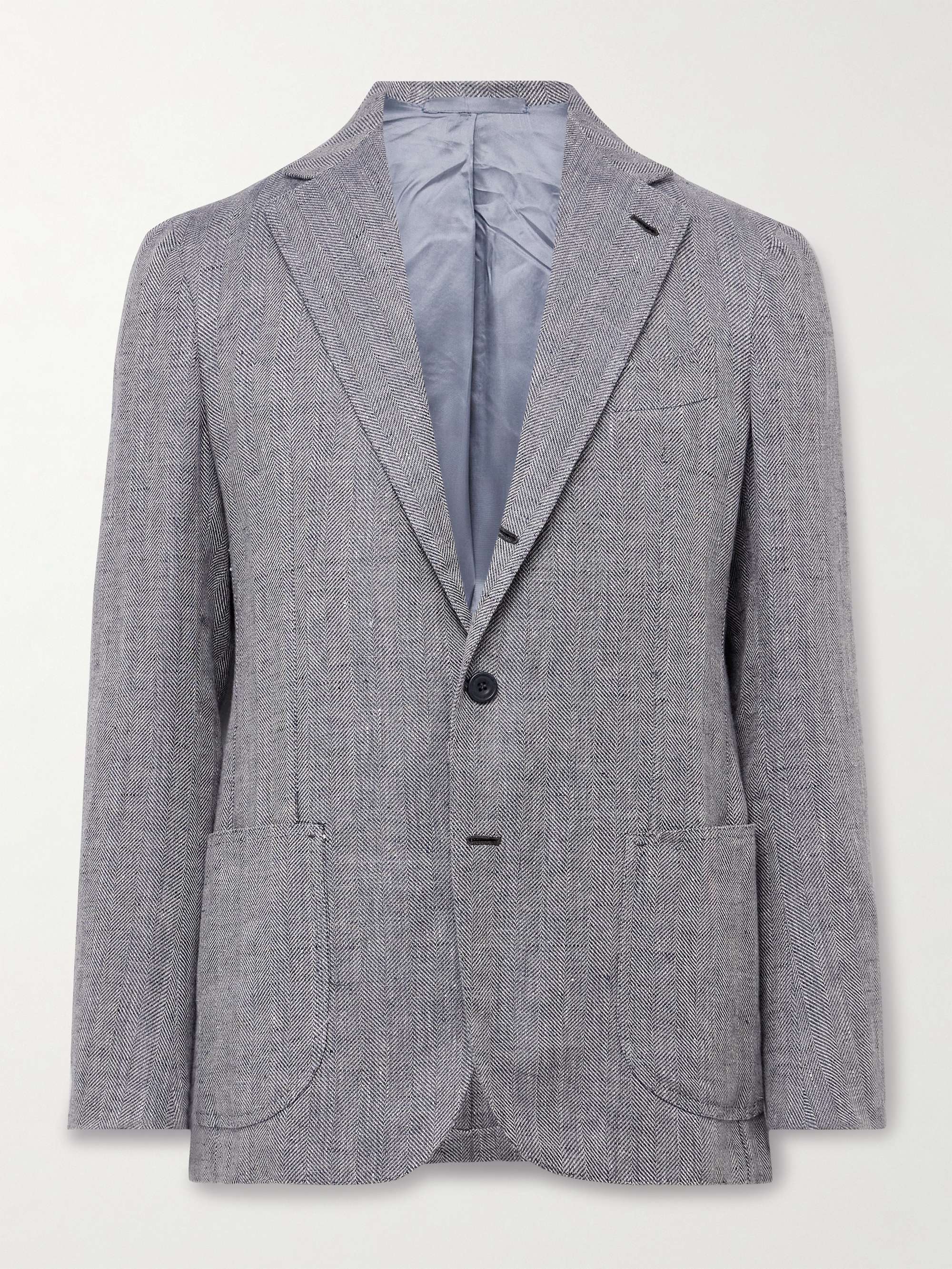 Waverly Herringbone Linen and Wool-Blend Blazer view