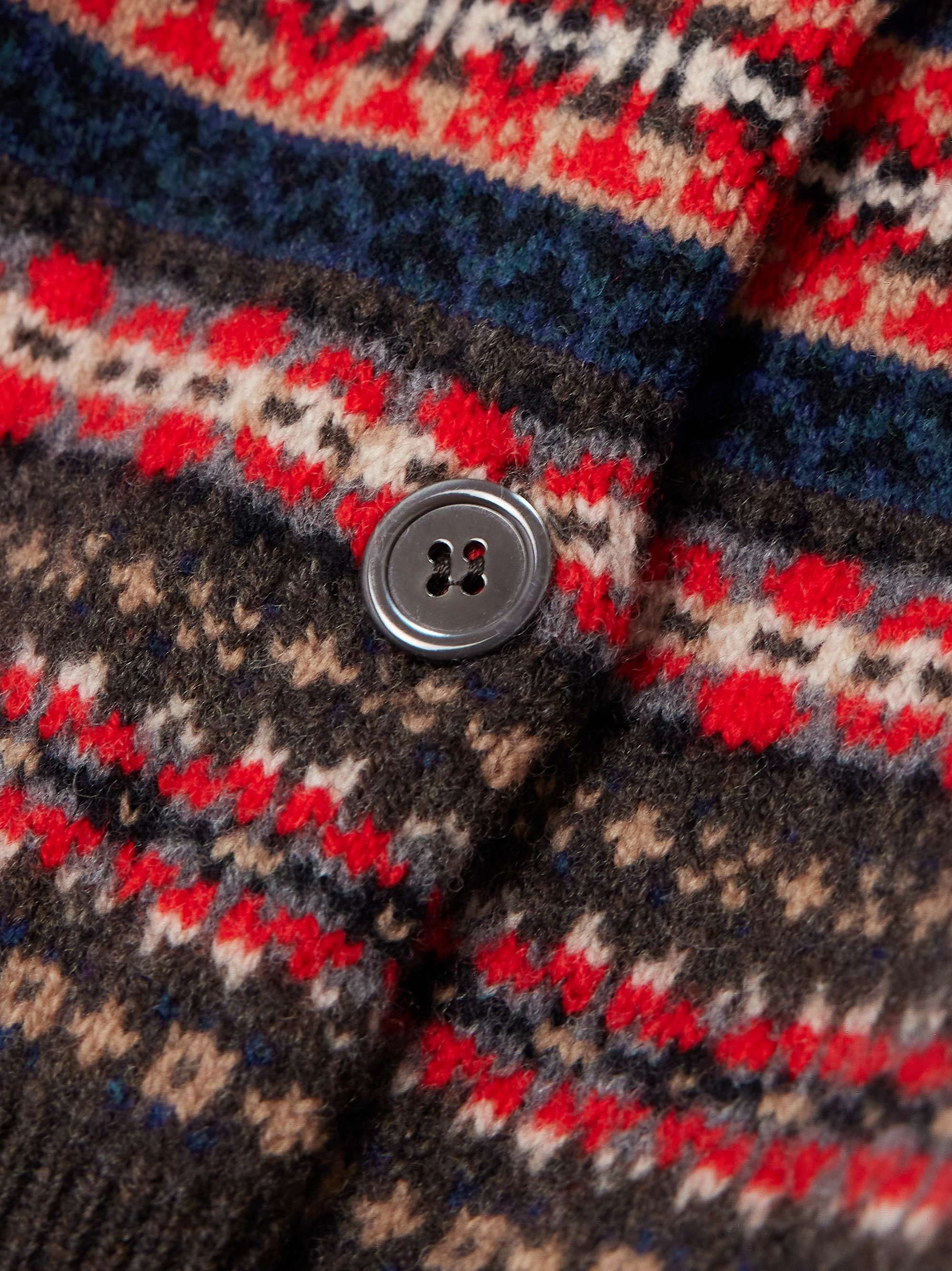 Fair Isle wool cardigan view
