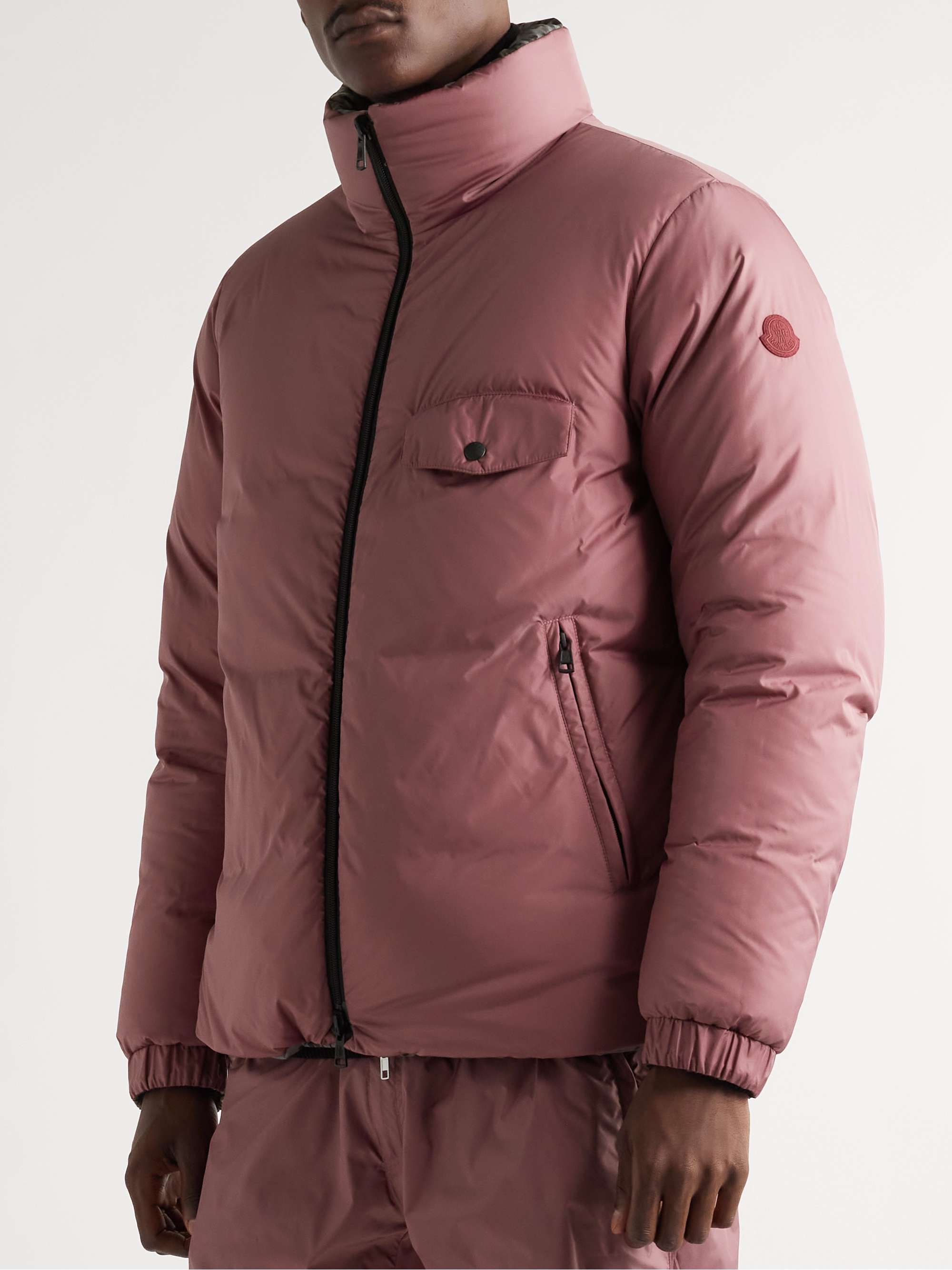 2 Moncler 1952 Reflective Reversible Cheetah-Print Shell Down Jacket view