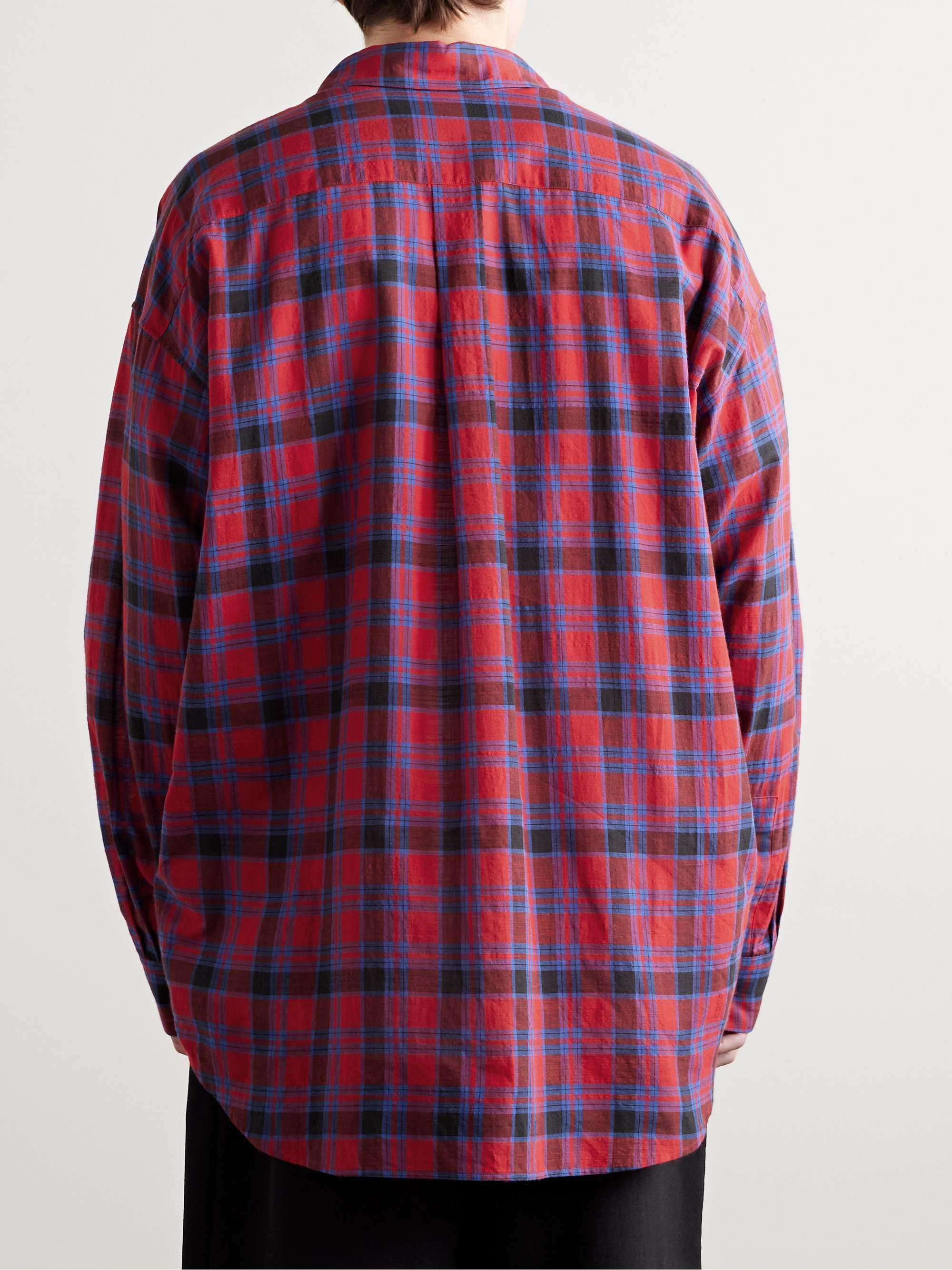 Lancaster Checked Cotton-Voile Shirt view