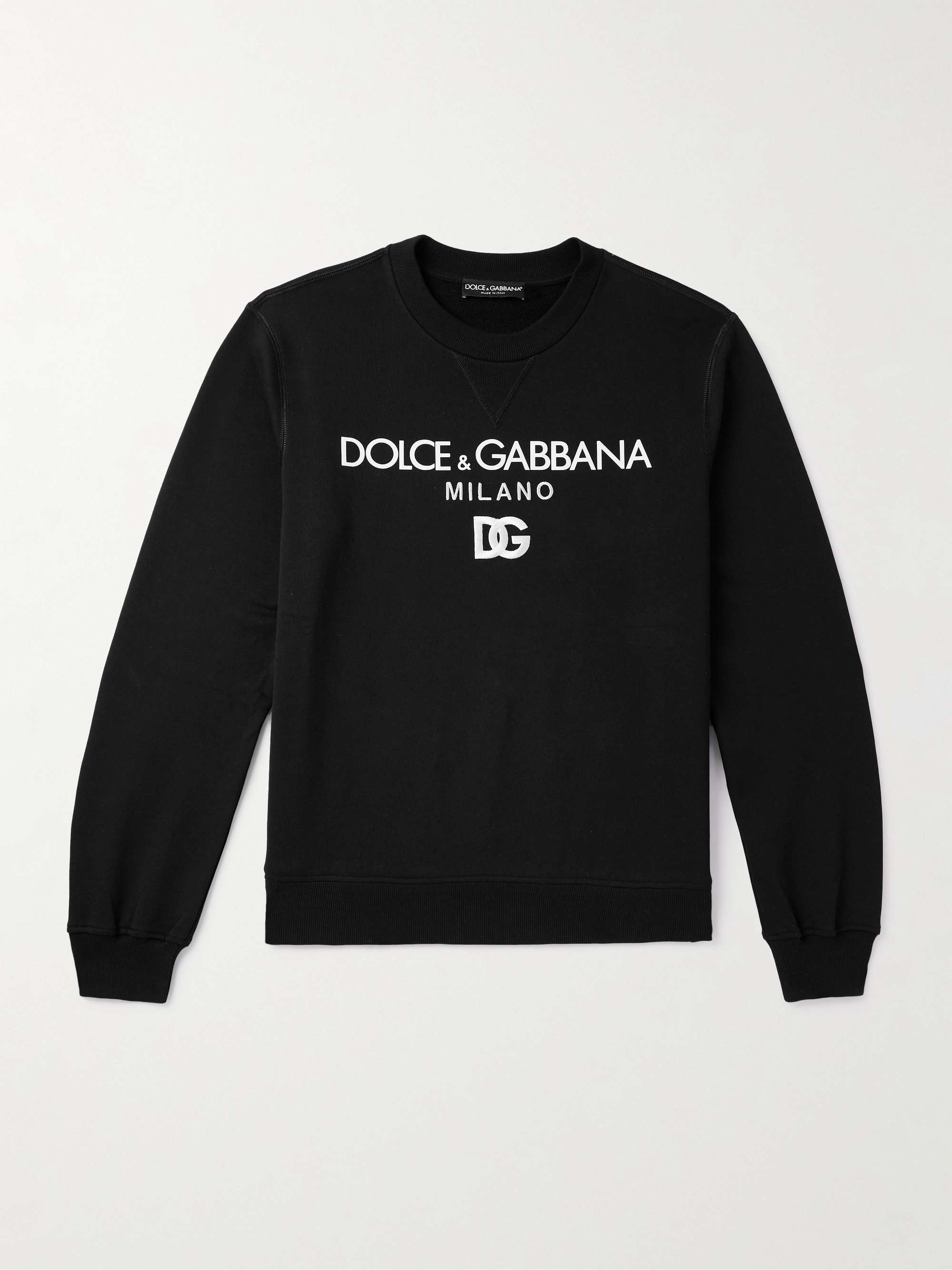 Logo-Print Embroidered Cotton-Jersey Sweatshirt view