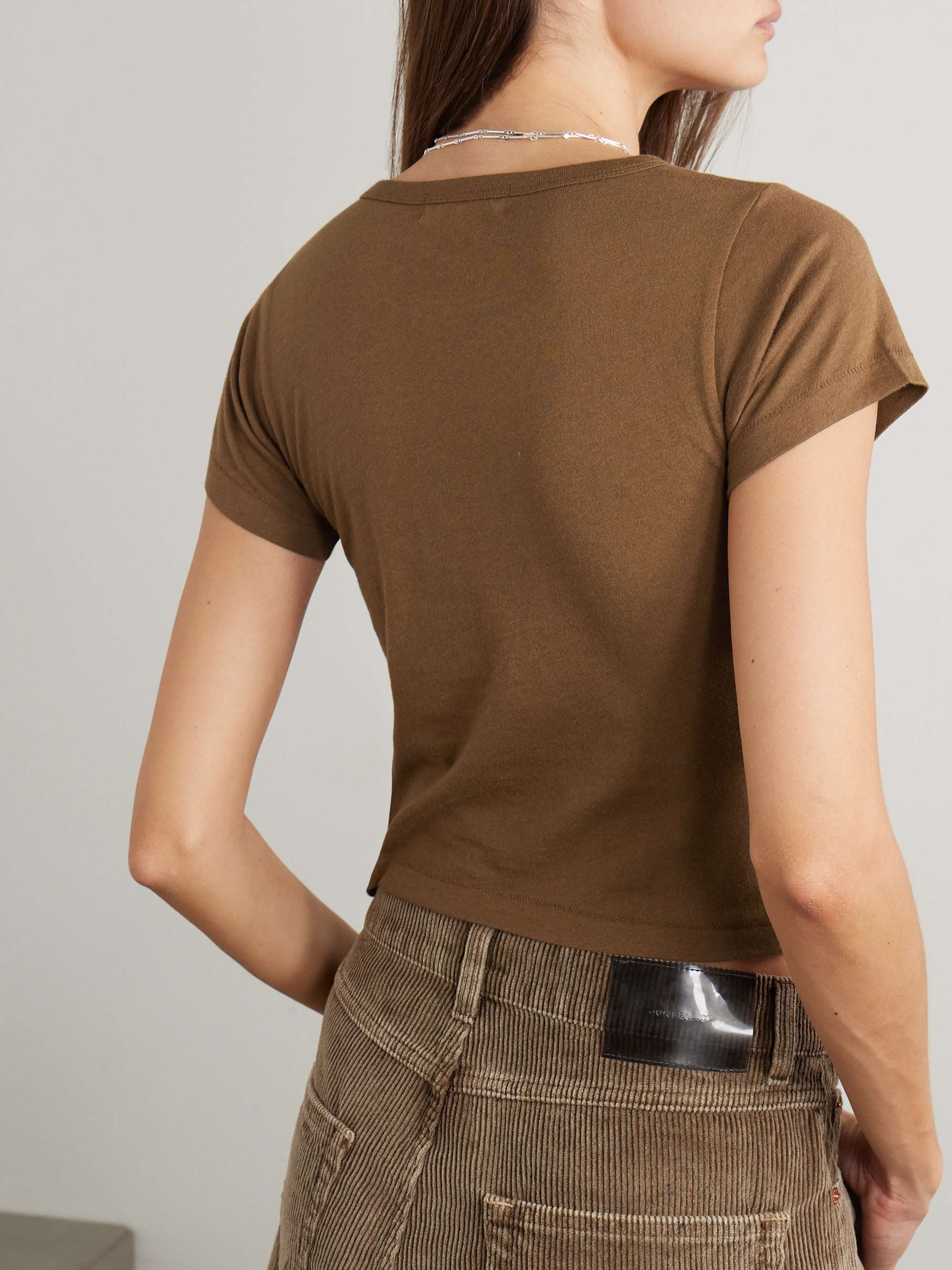 Baby Tee cropped cotton and modal-blend jersey T-shirt view