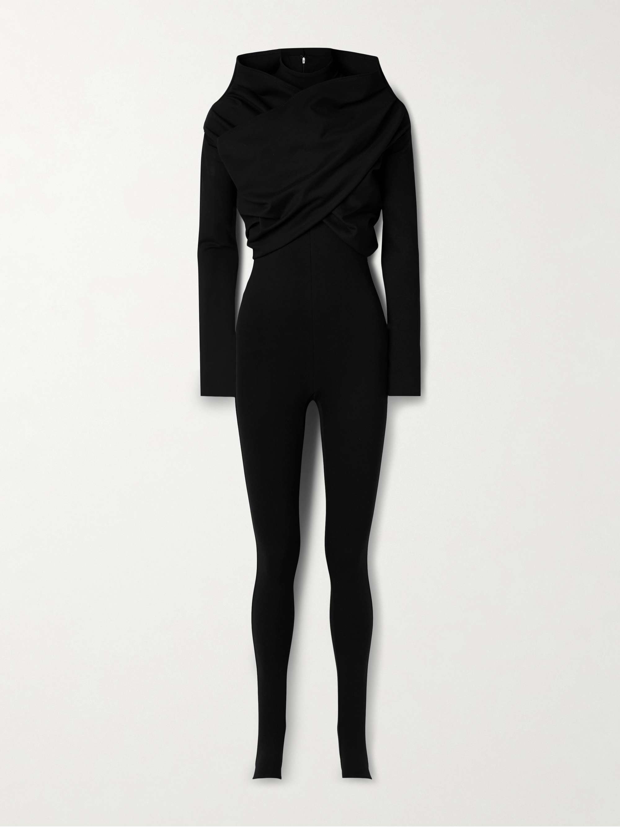 Nova convertible silk-jersey turtleneck jumpsuit view