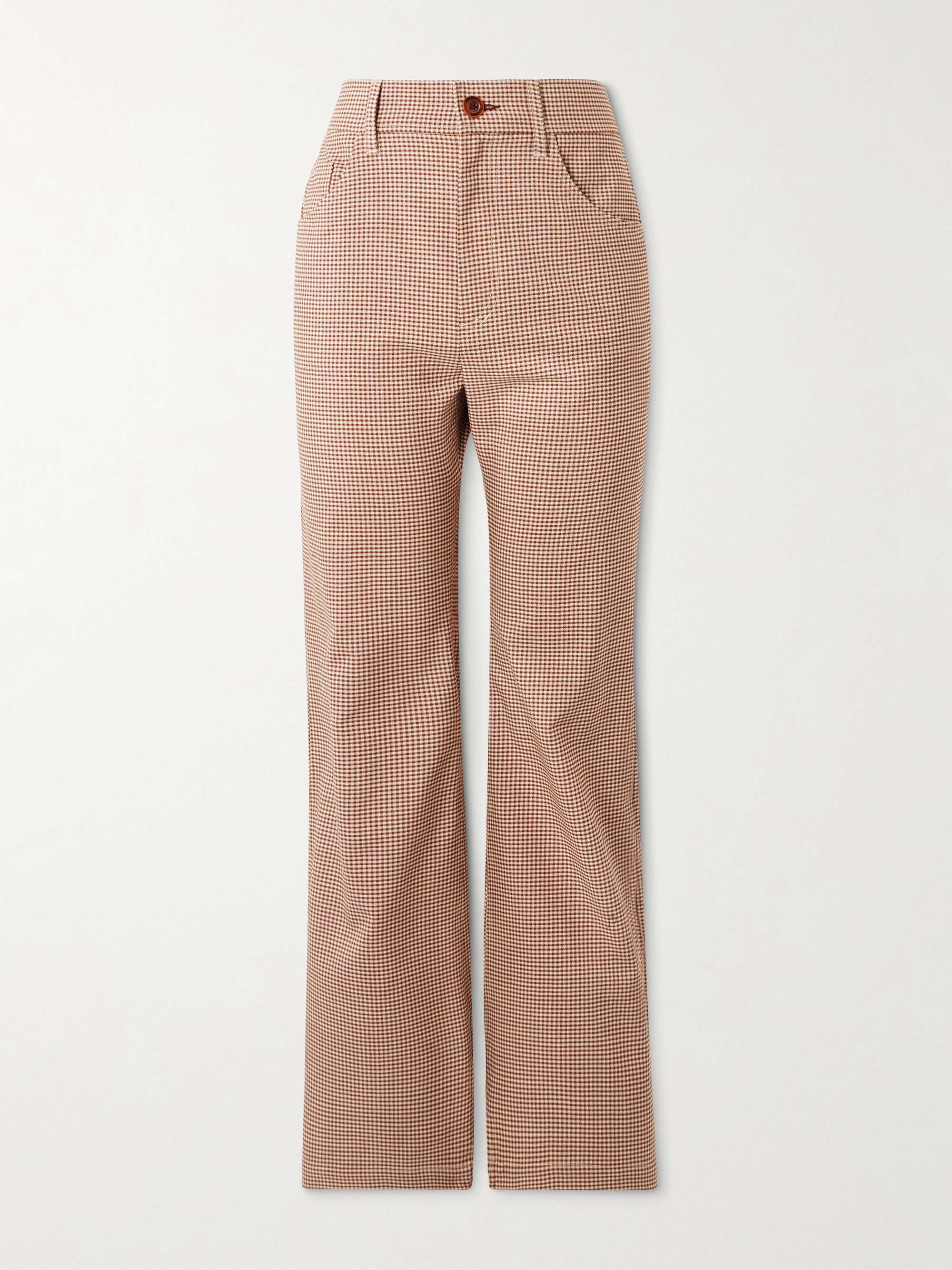 Tavares Flared Gingham Woven Suit Trousers view