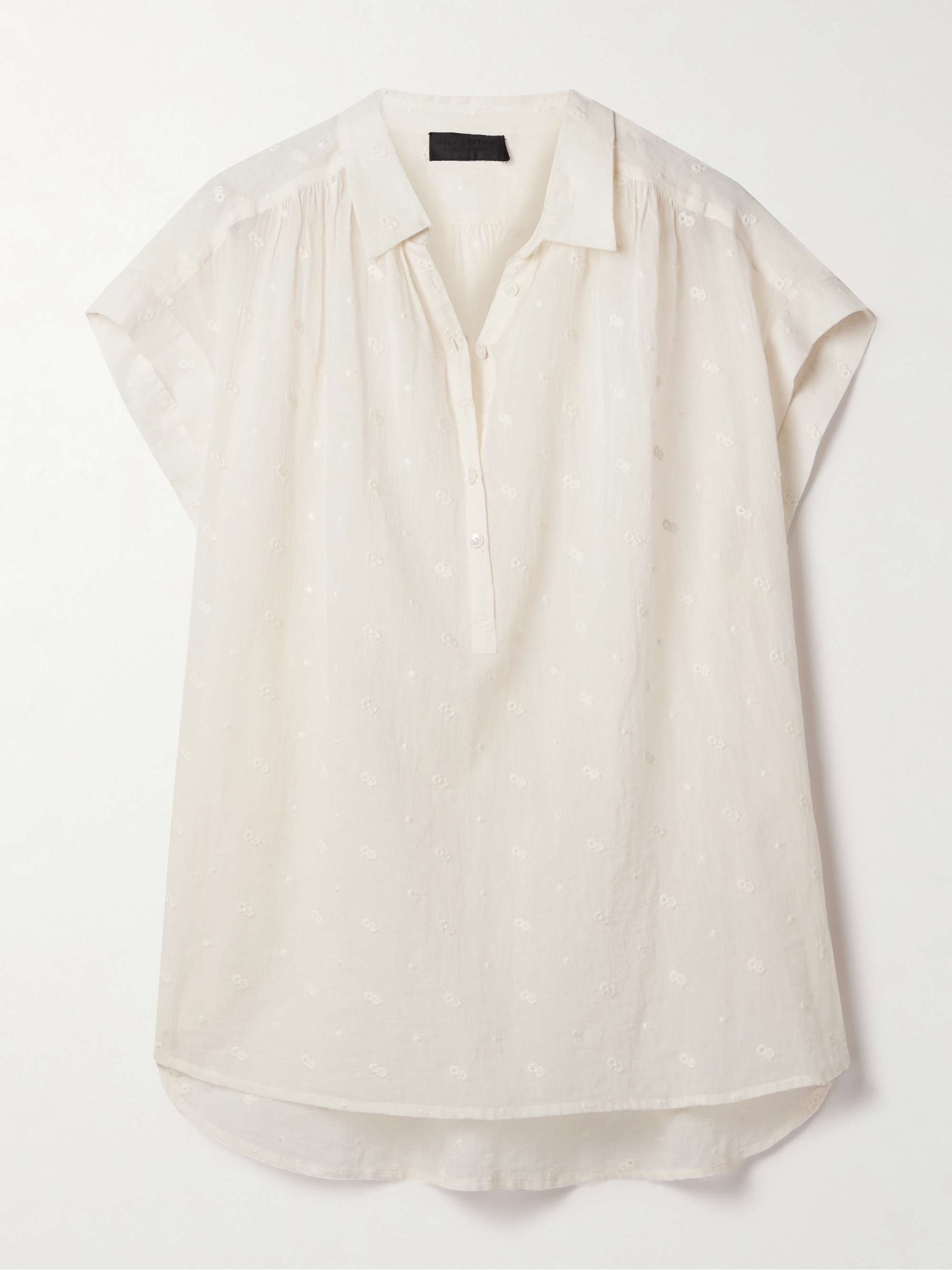 Normandy embroidered cotton-voile blouse view
