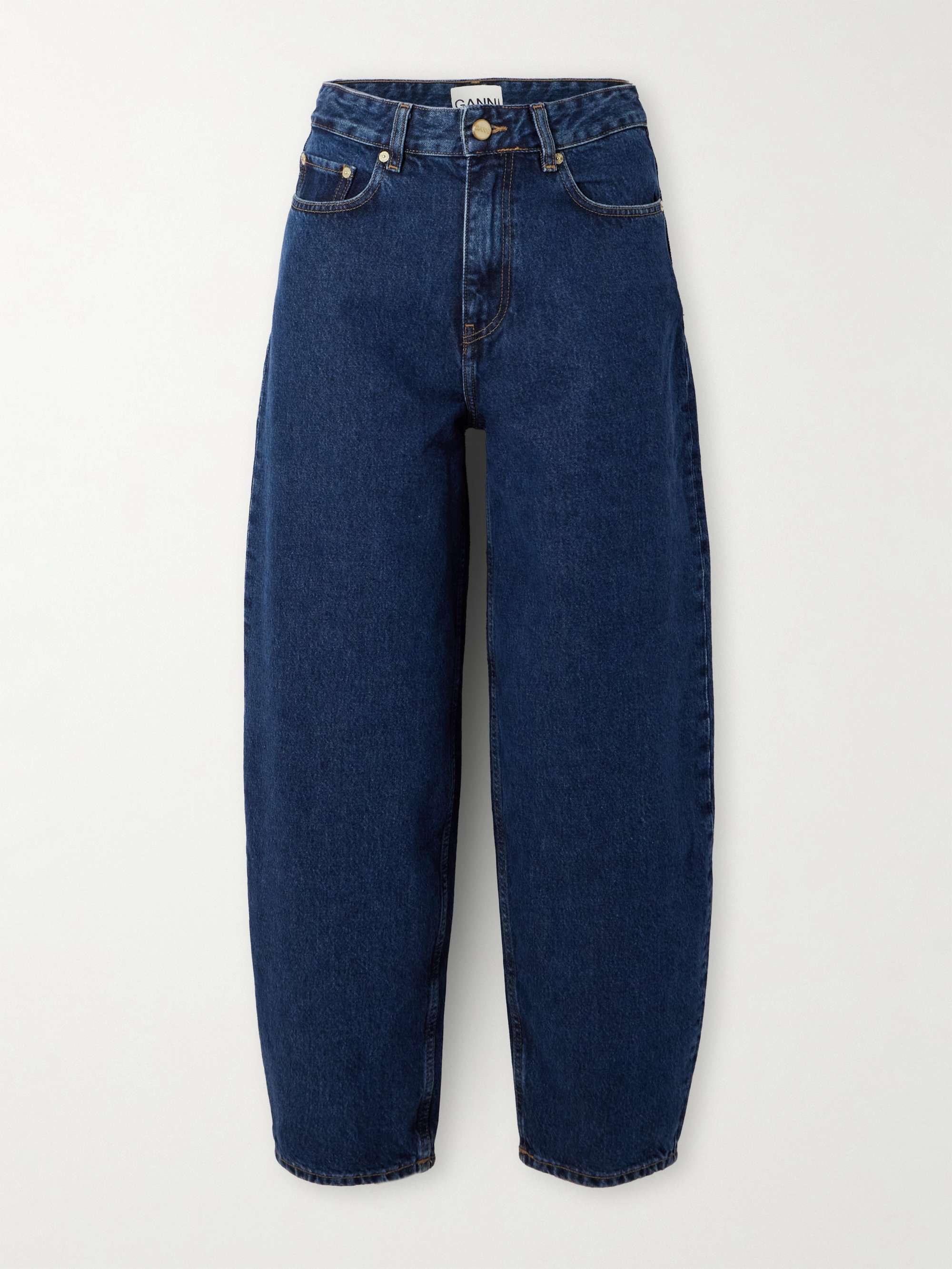 High-rise tapered organic jeans view