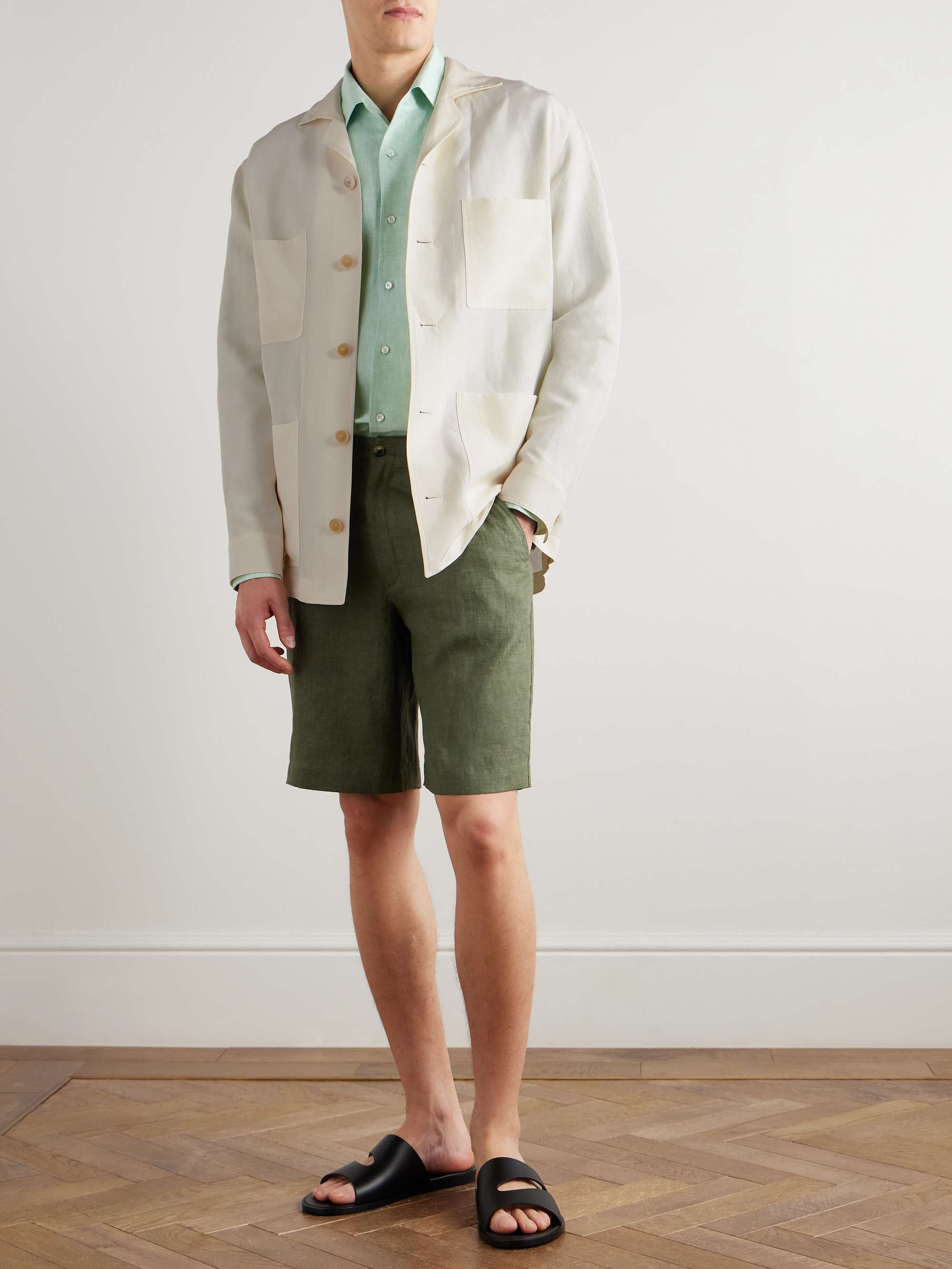 Joele Linen and Silk-Blend Overshirt view
