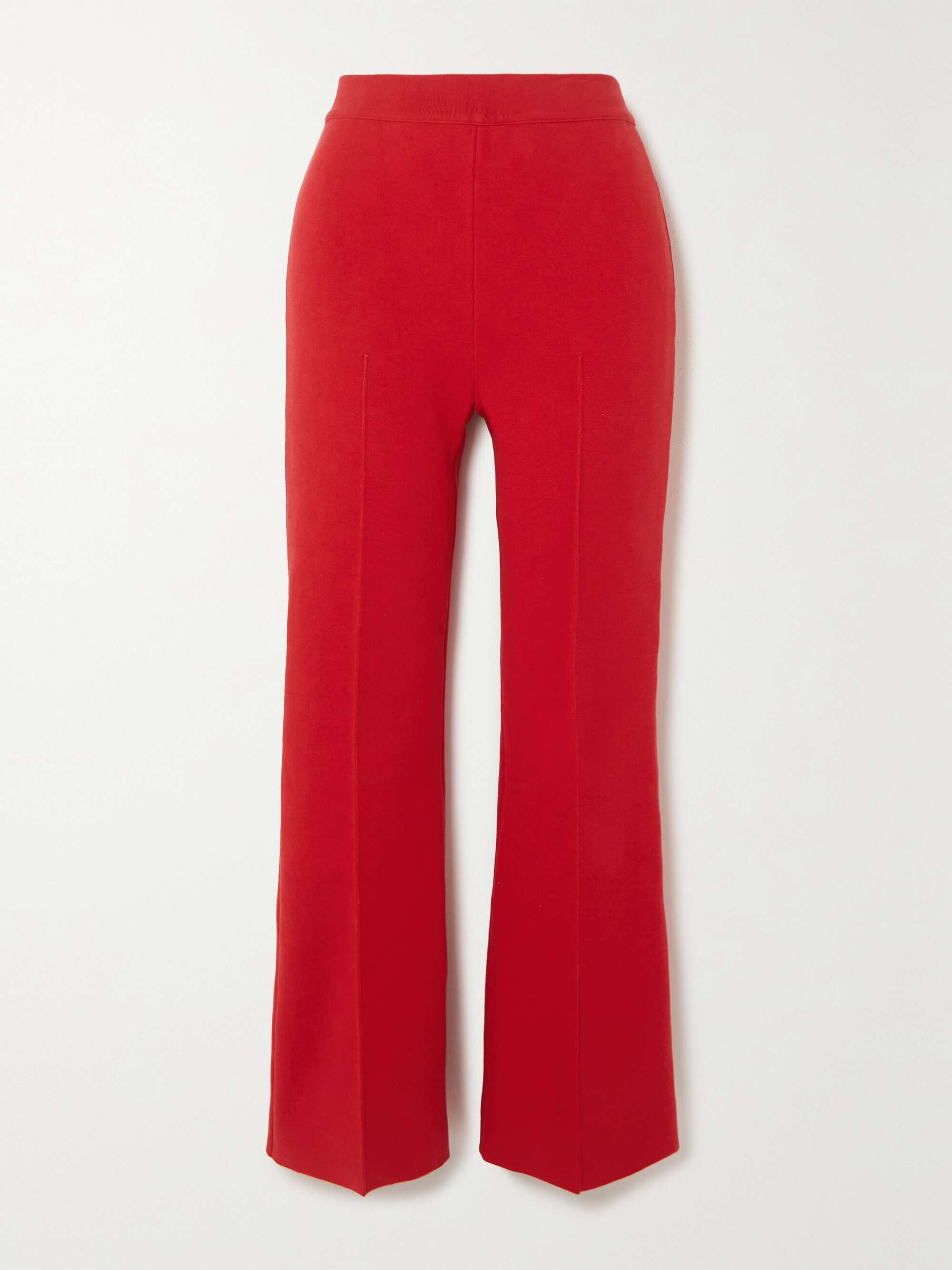 Kick cropped stretch-cotton flared pants view