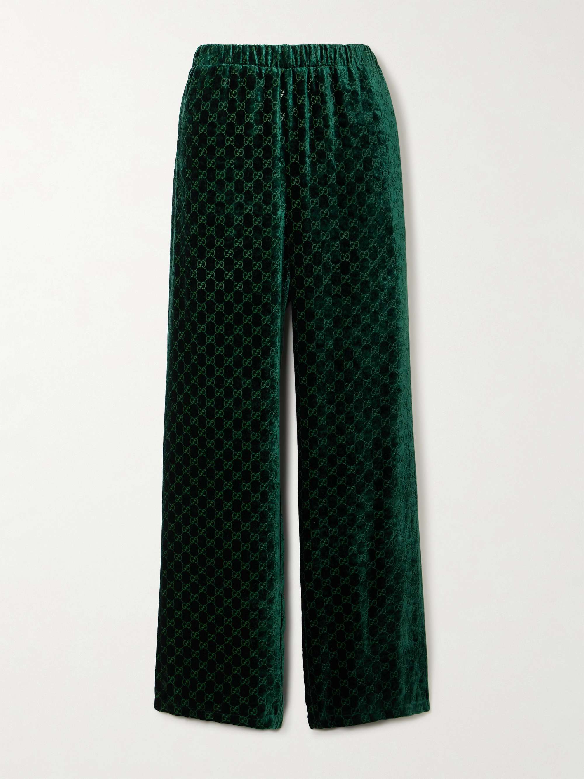 Devoré-velvet track pants view