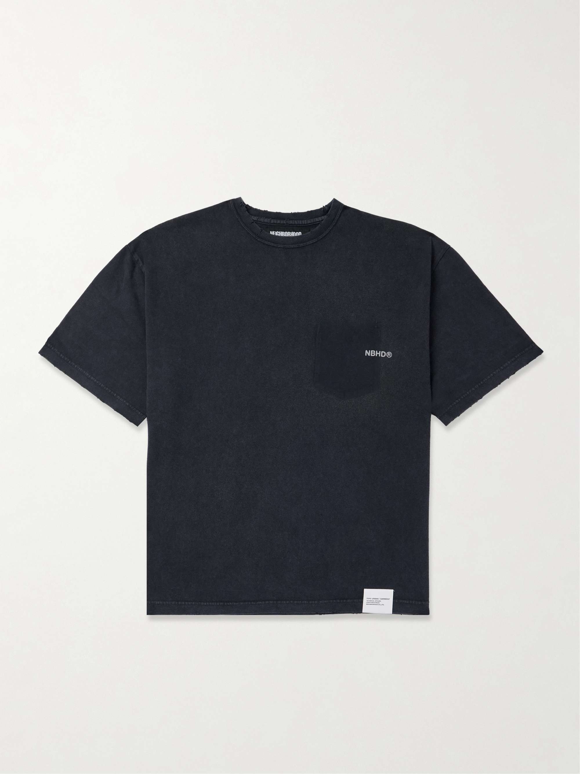 Savage Distressed Logo-Print Cotton-Jersey T-Shirt view