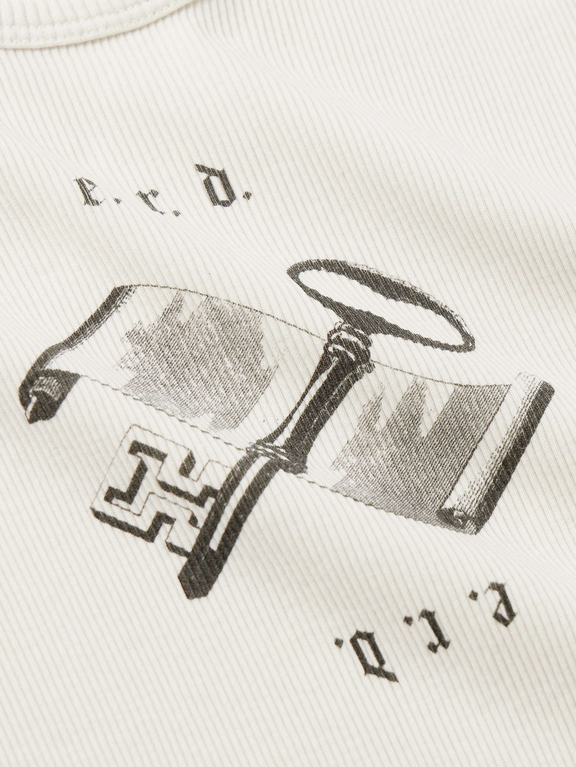 Academic Logo-Print Ribbed Cotton Tank Top view