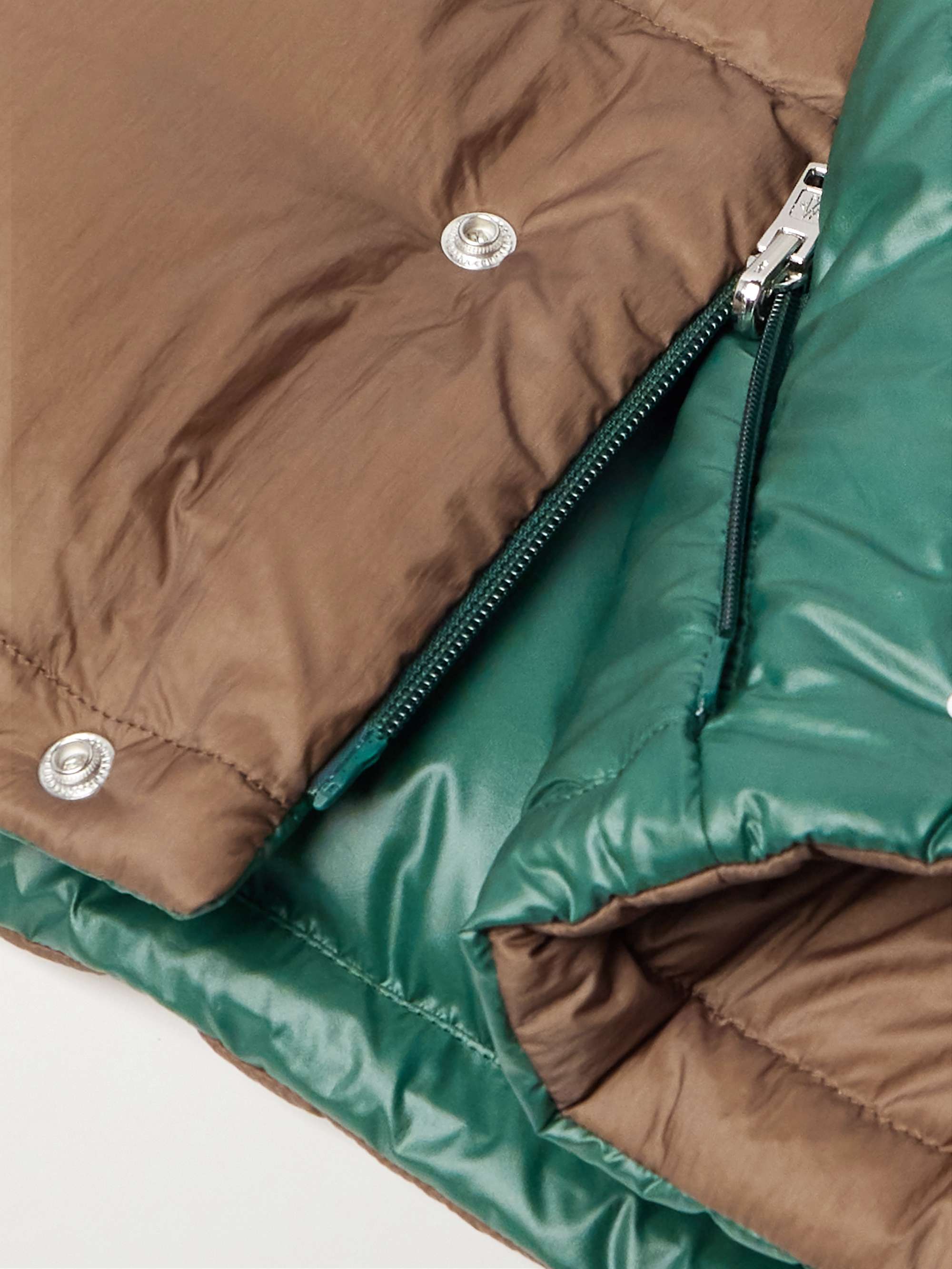 Reversible Convertible Canvas-Trimmed Quilted Shell Down Jacket view