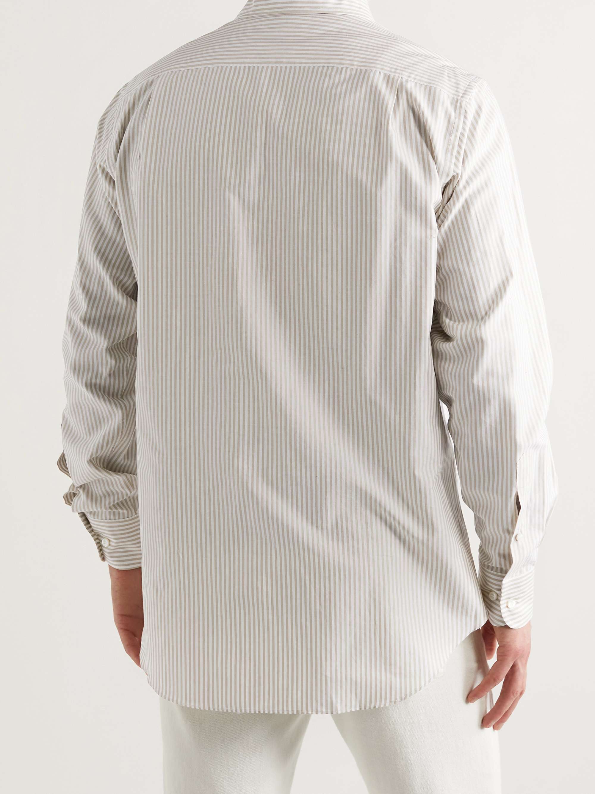 André Striped Cotton-Poplin Oxford Shirt view
