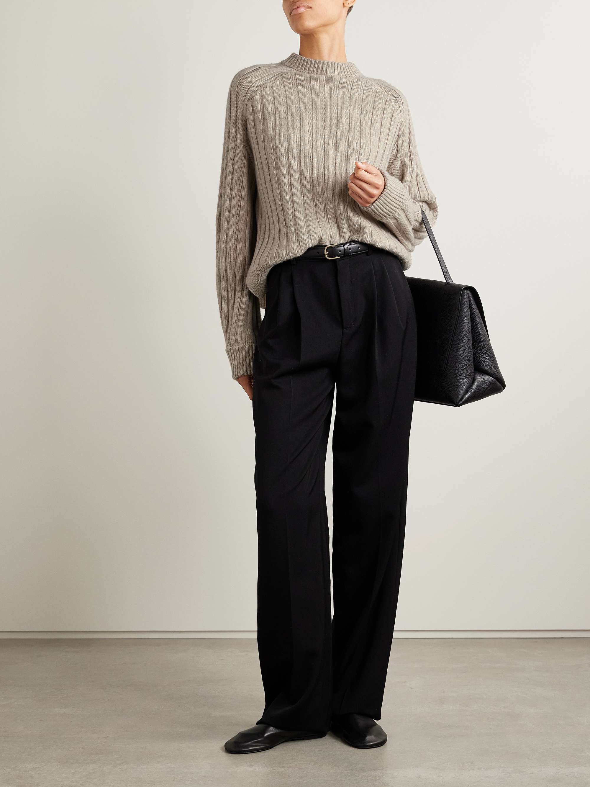 Delta ribbed wool and cashmere-blend sweater view
