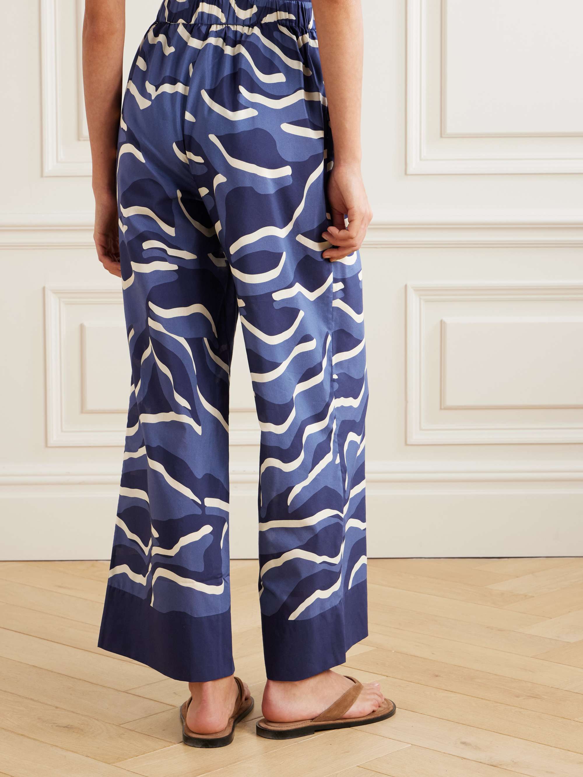 Continent Atoll printed cotton and silk-blend voile pants view