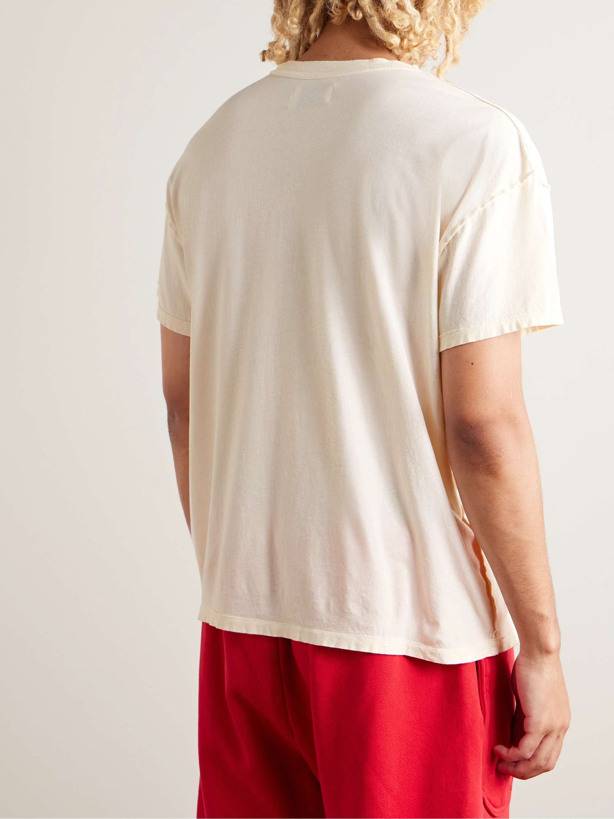 Inside Out Garment-Dyed Combed Cotton-Jersey T-Shirt view