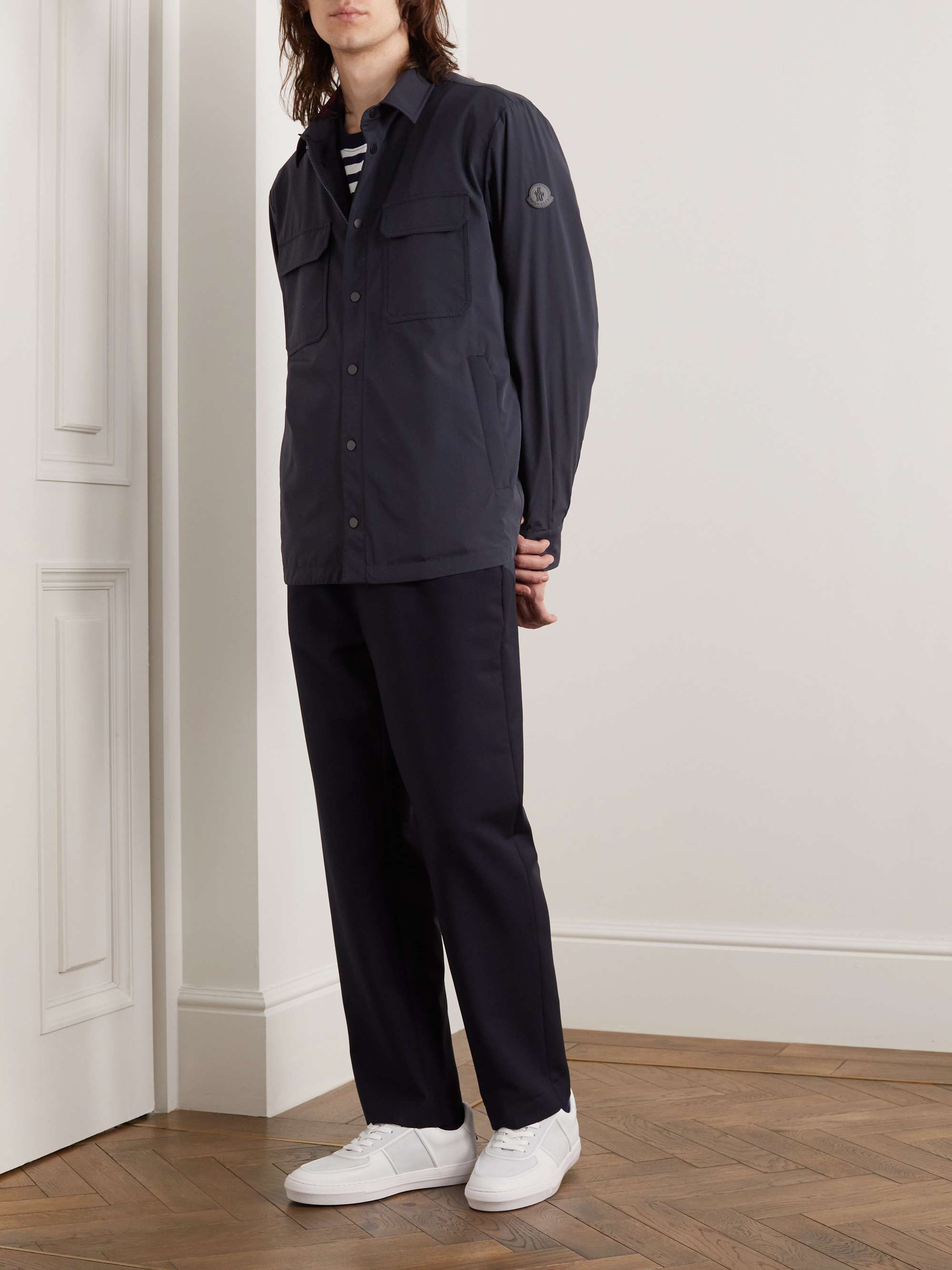 Laita Logo-Appliquéd Stretch-Shell Shirt Jacket view