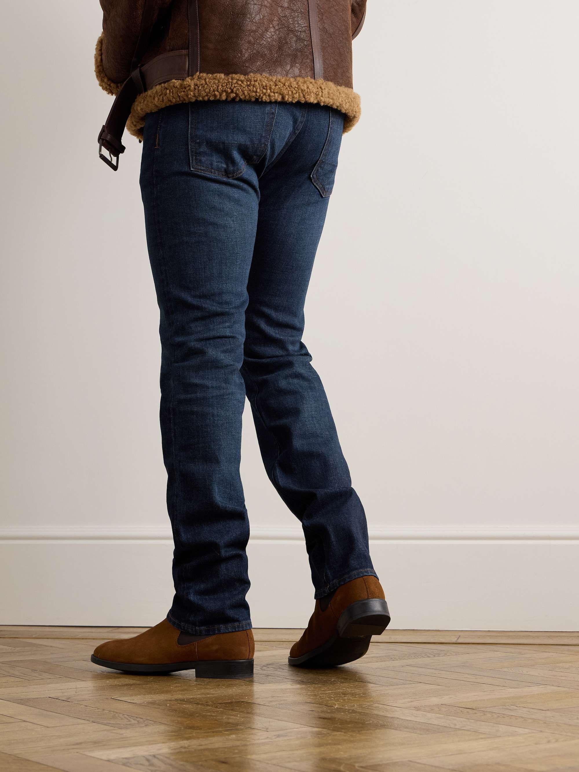Slim-Fit Straight-Leg Selvedge Jeans view