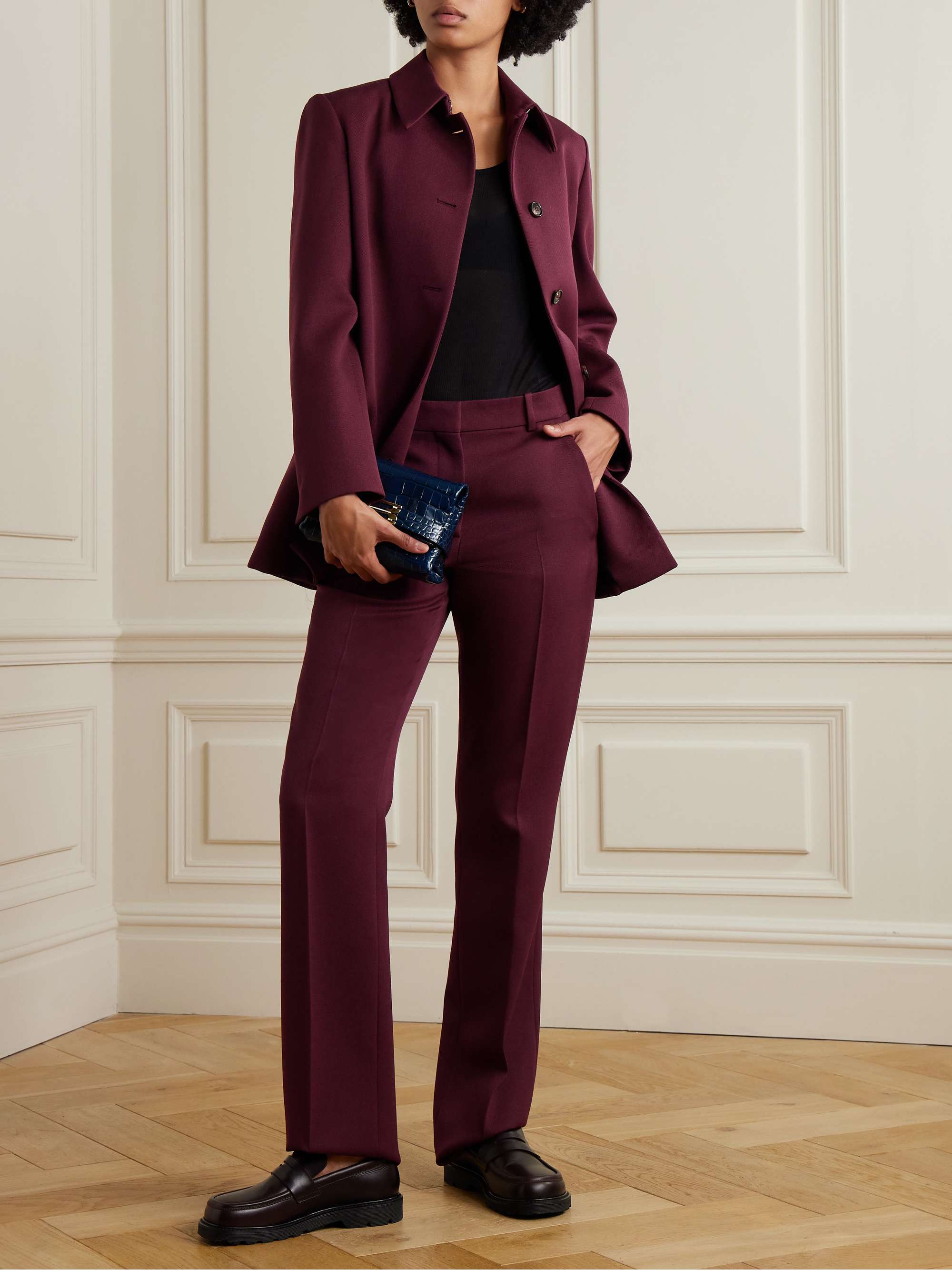 Mick wool-twill straight-leg pants view
